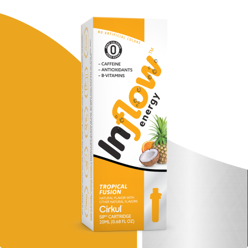 Inflow Energy Tropical Fusion - Premium Energy Drink for Workouts & Focus | Boost Performance, Hydration & Mental Clarity | Ideal for Gym, Office & Outdoor Activities