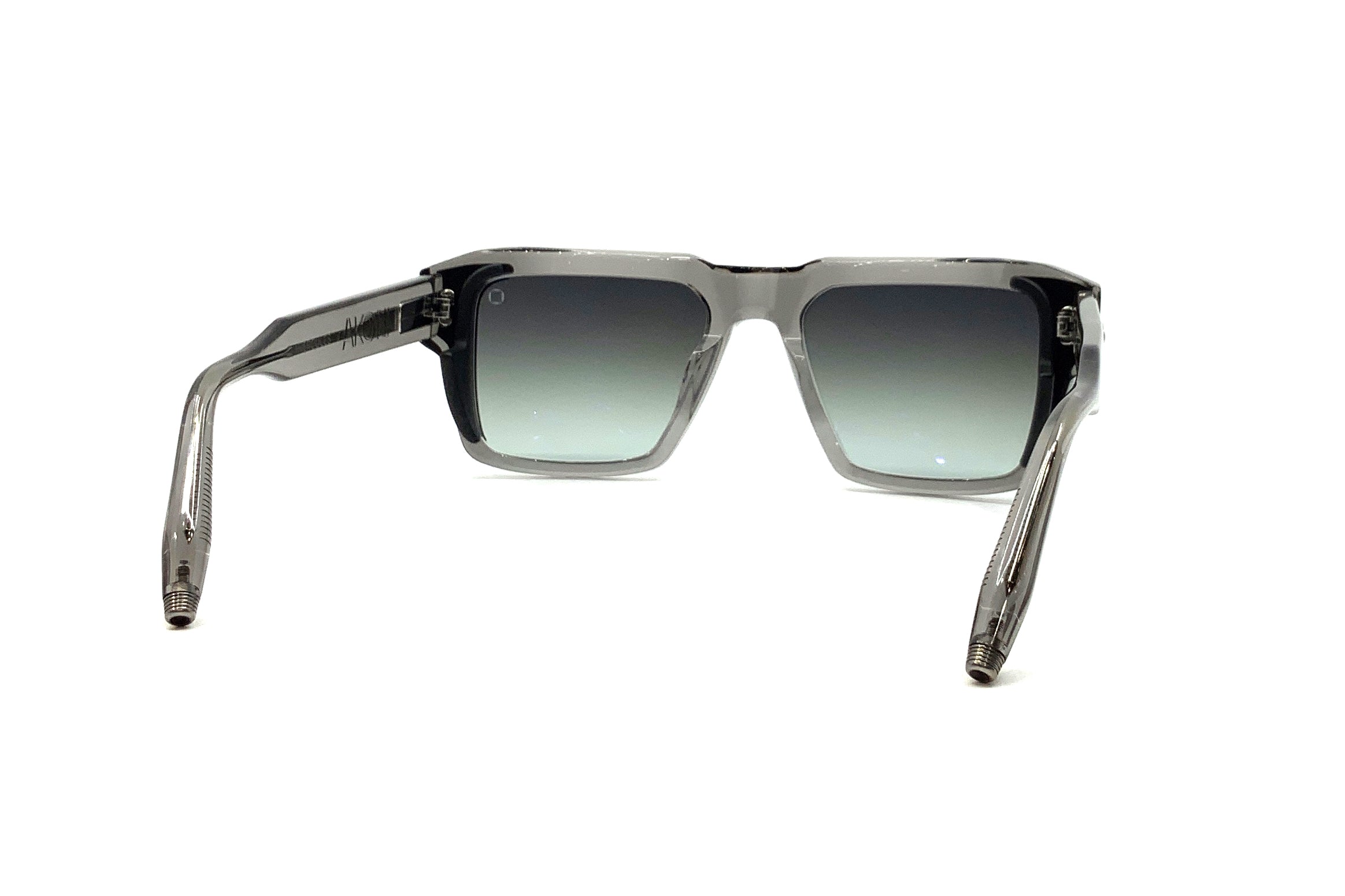 Akoni Hercules Sunglasses - Dark Grey Crystal Lenses with Grey Crystal Side Shields for UV Protection & Fashion | Perfect for Outdoor Sports, Driving & Daily Wear