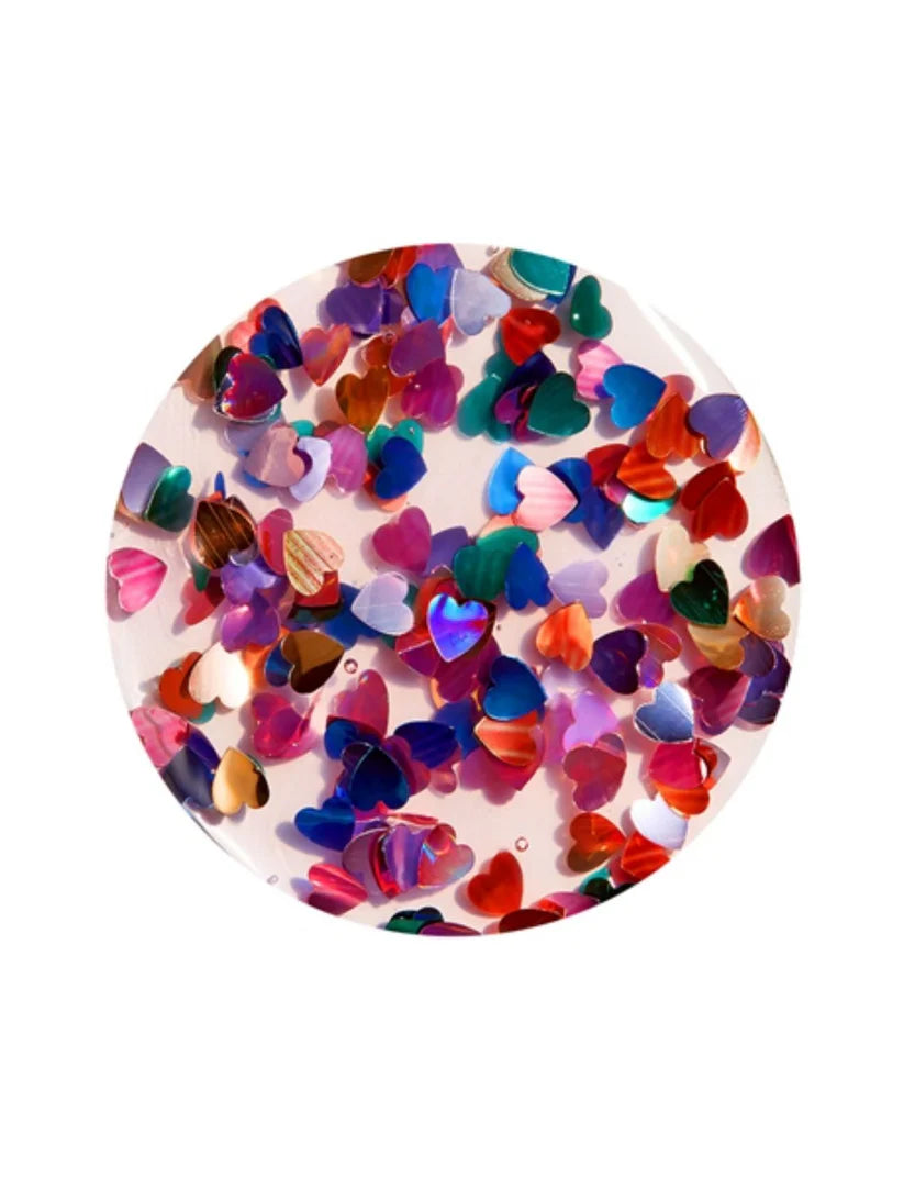 NAILS INC Love in Sequins Confetti Nail Polish Topper - Glitter Top Coat for Manicures, Parties & Special Occasions