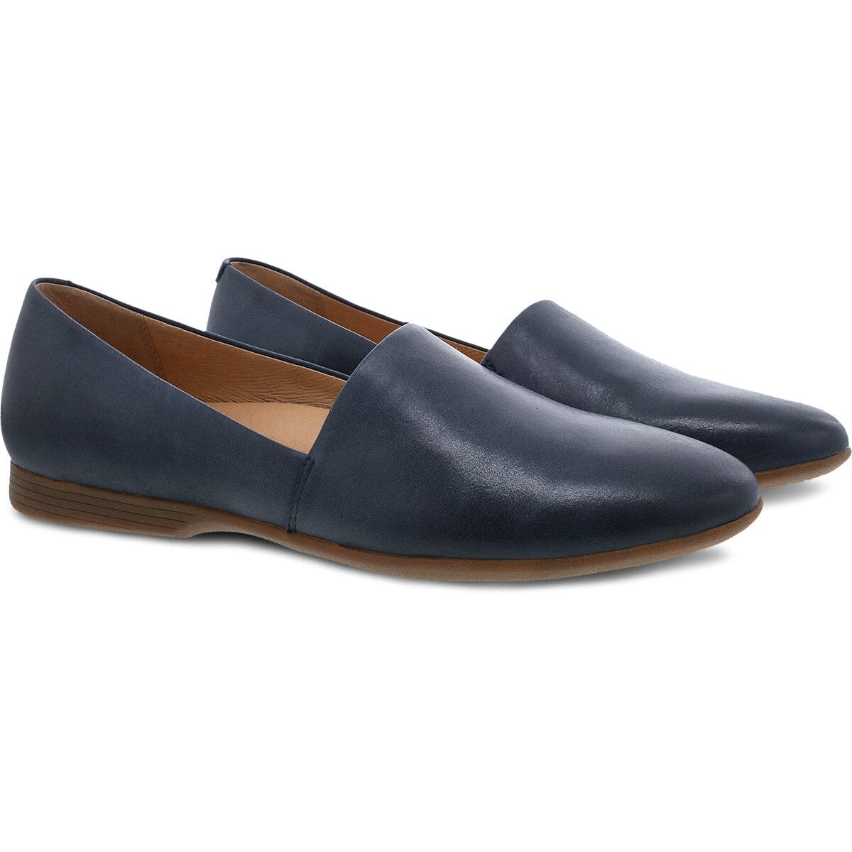 DANSKO LARISA Comfortable Leather Clogs for Women - Navy Milled Finish | Non-Slip Work Shoes for Nurses, Chefs & Professionals | Final Sale