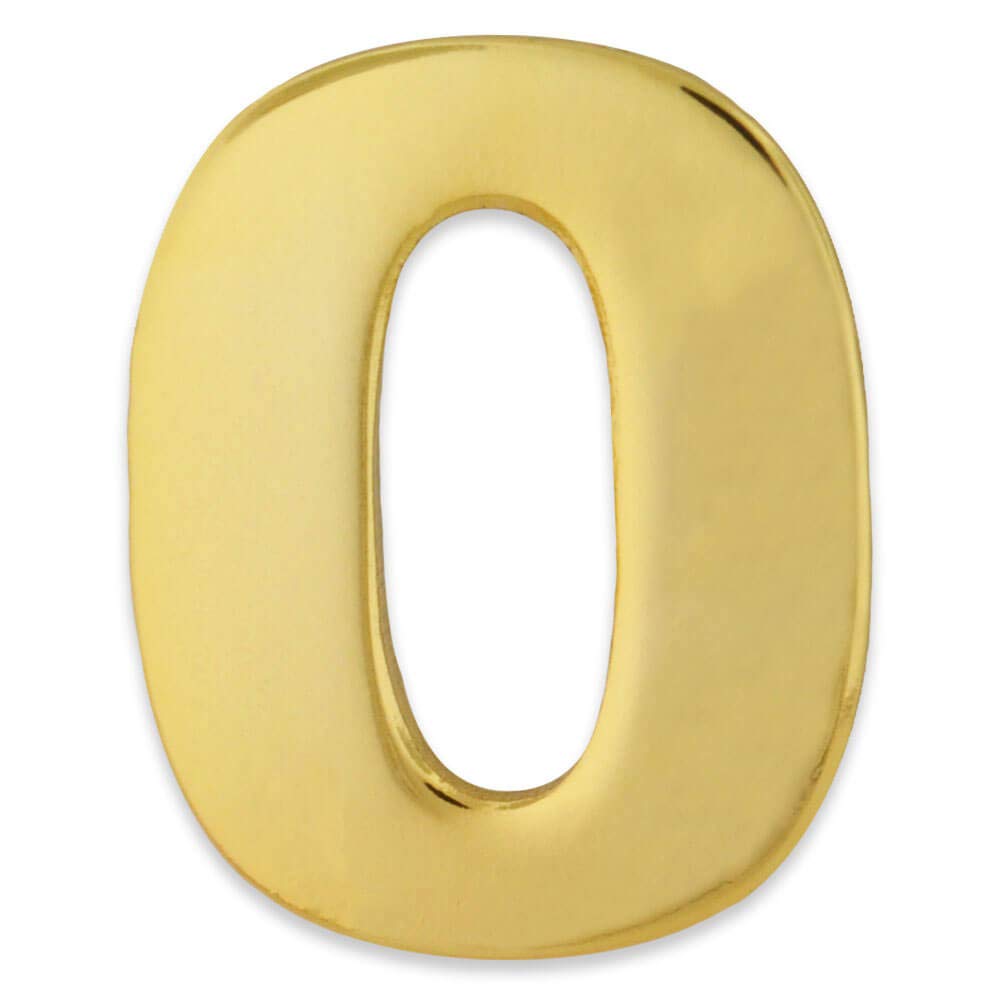 PinMart Number Zero 0 Lapel Pin - Elegant Anniversary & Birthday Jewelry Gift for Men & Women - Perfect for Celebrations, Parties, and Special Occasions
