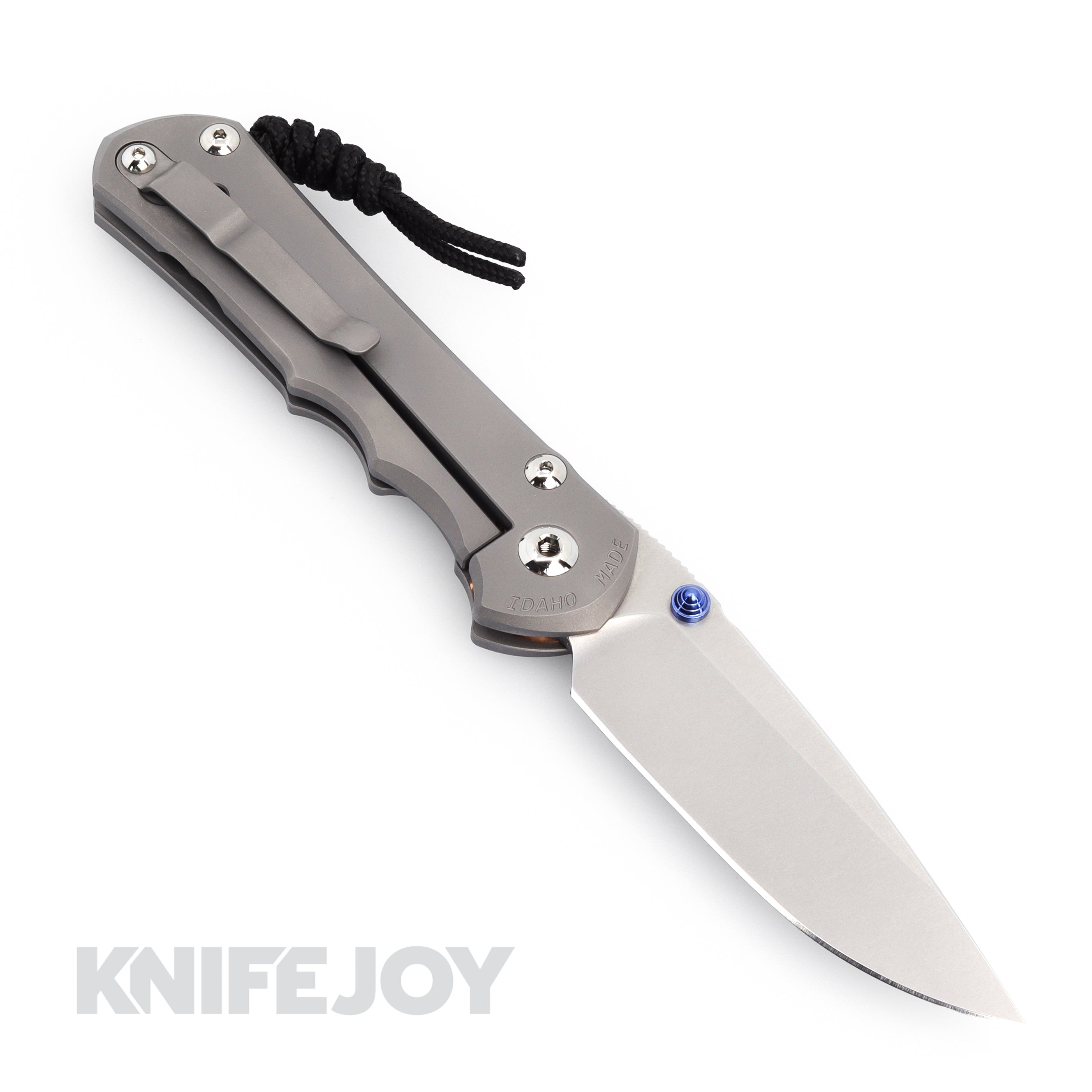 Chris Reeve Knives Large Inkosi Plain Drop Point Magnacut Blade - Glass Blasted Titanium Handles | Premium EDC Folding Knife for Outdoor, Camping & Survival