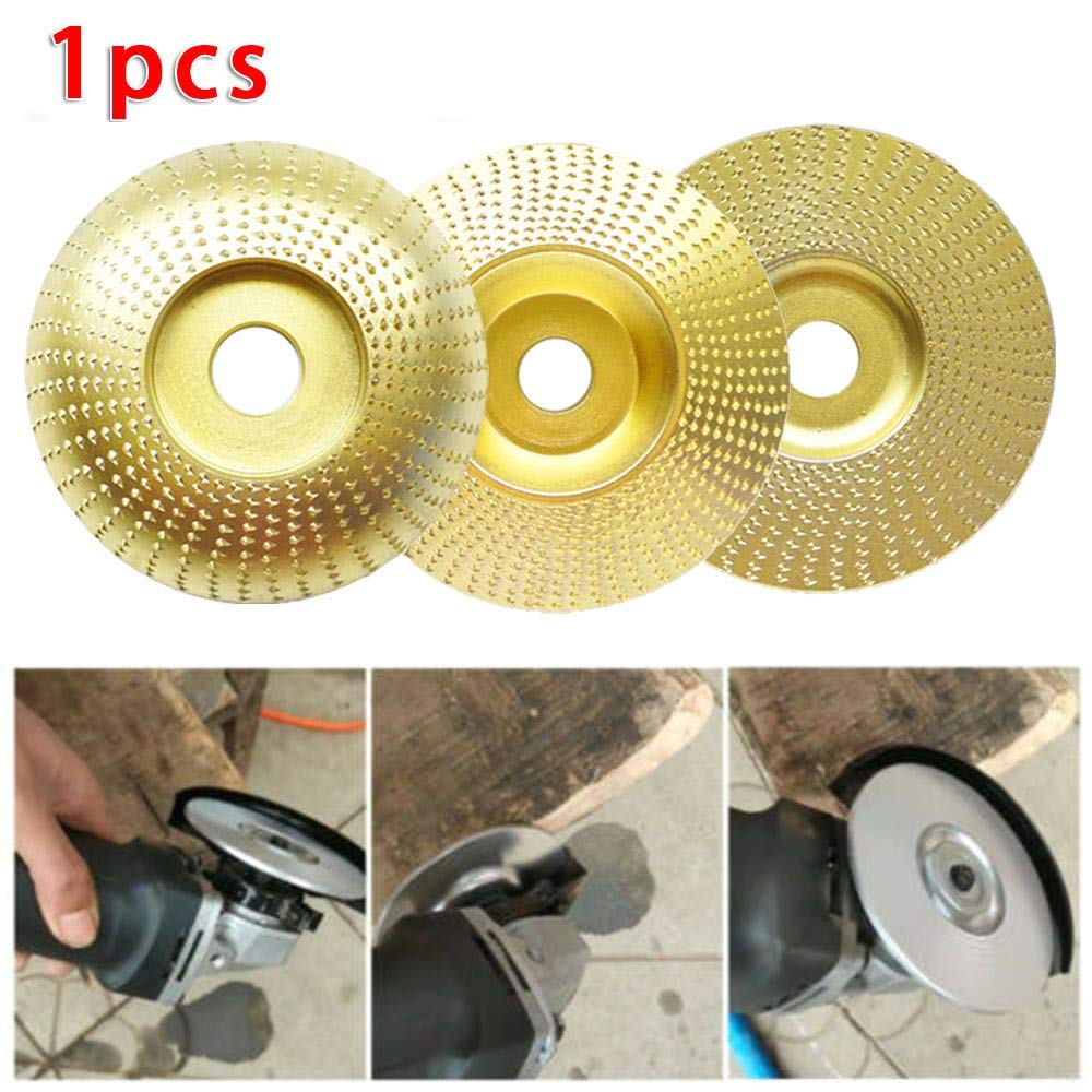 Angle Grinder Polishing Disc 110 22mm - Wood Grinding Wheel, Shaping & Carving Tool with Bevel/Flat/Arc Edges - Abrasive Tool for Woodworking, DIY Projects & Furniture Making (Color: Arc)