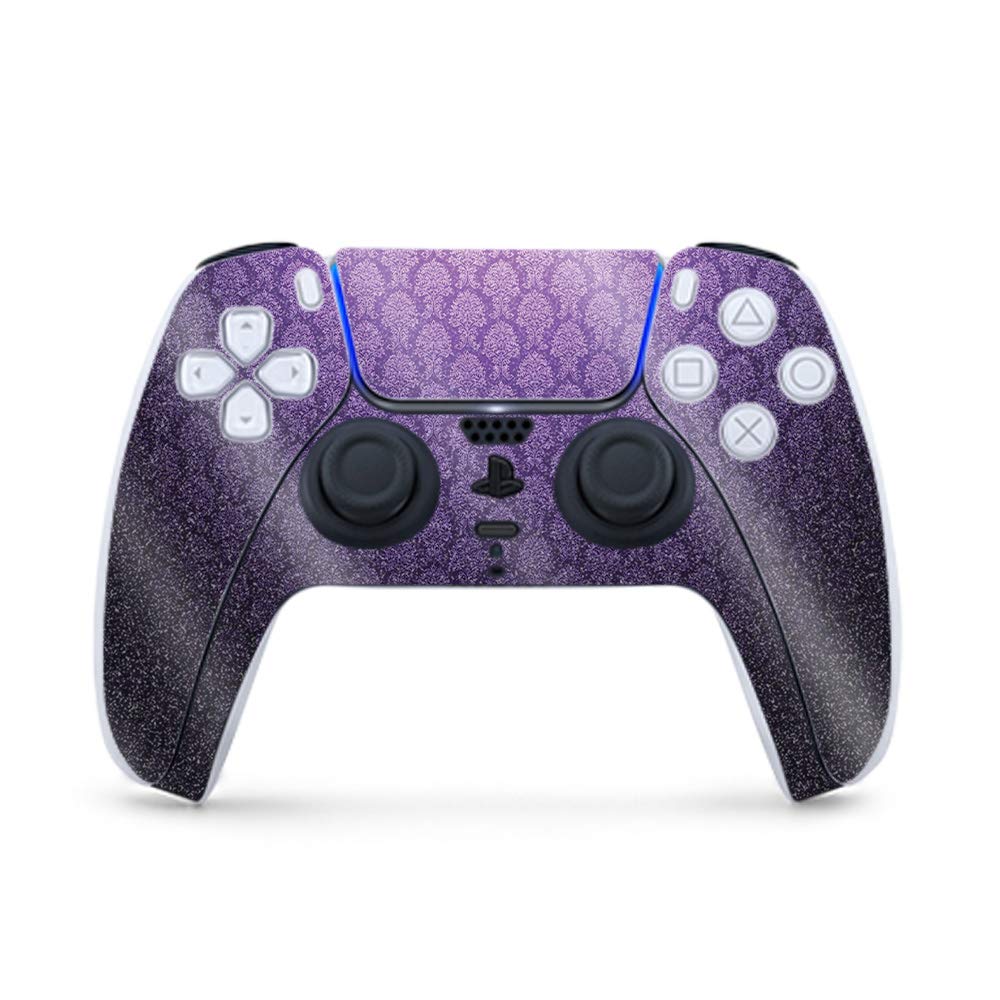 MightySkins Glossy Glitter Gaming Skin for PS5 Controller - Antique Purple | Premium Durable High-Gloss Finish | Easy to Apply & Remove | Made in USA | Perfect for Gaming, Customization & Protection