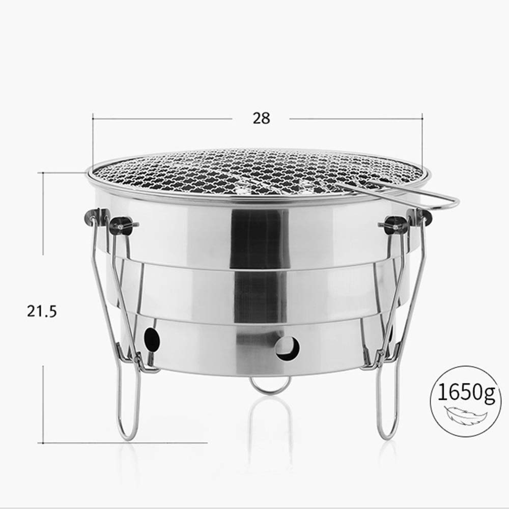 Portable Charcoal BBQ Grill Smoker - Outdoor Cooking Grill for Camping, Hiking, Picnics & Backyard Barbecues | Perfect for Grilling Steaks, Burgers, Vegetables & More