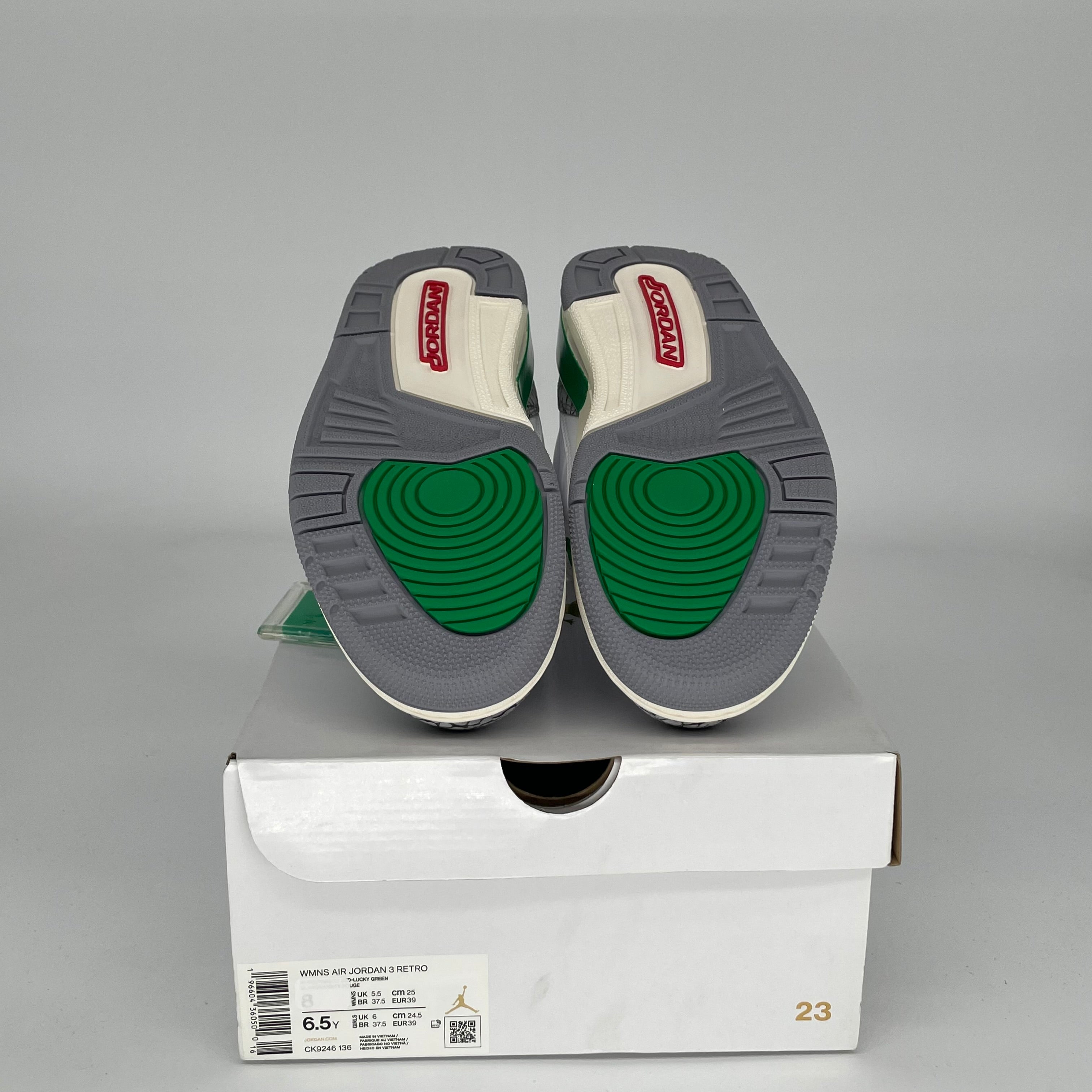 AIR JORDAN 3 LUCKY GREEN Women's Basketball Shoes Size 6.5/8W - Style CK9246-136 | Perfect for Streetwear, Sneaker Collecting & Casual Fashion