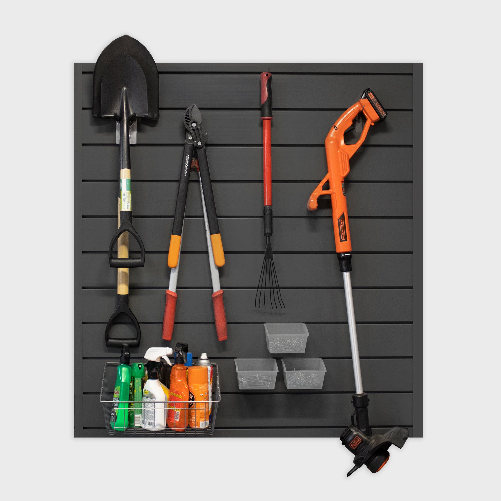 4 ft. x 4 ft. PVC Slatwall Panel - Durable Retail Display Shelving for Stores & Garages - Perfect for Organizing Tools, Accessories & Merchandise