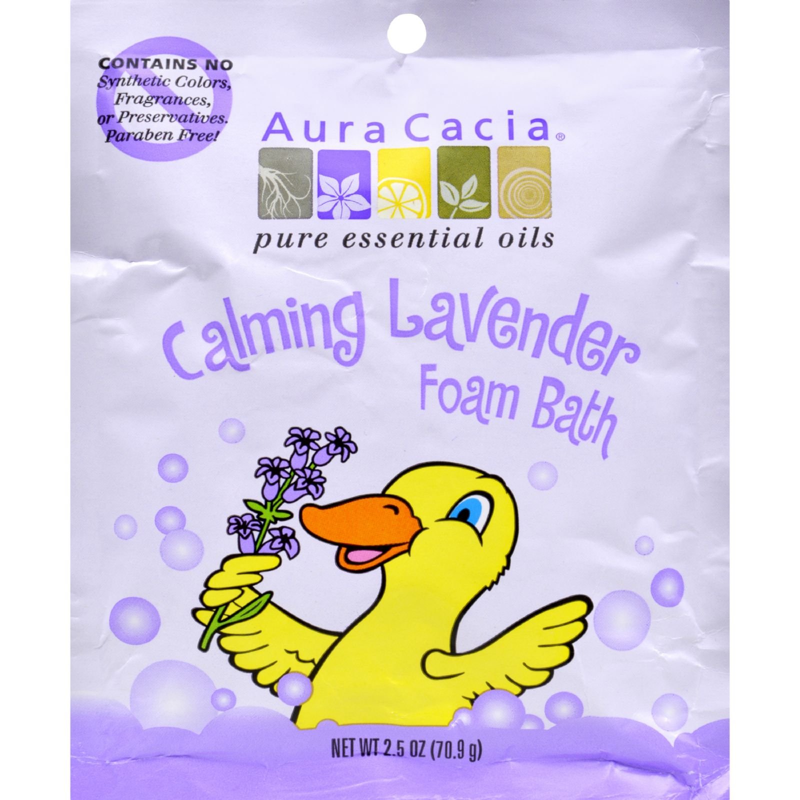 Aura Cacia Kid Calming Bath Foam - Lavender & Chamomile Scented Bubble Bath for Relaxation | Perfect for Bedtime & Stress Relief for Children