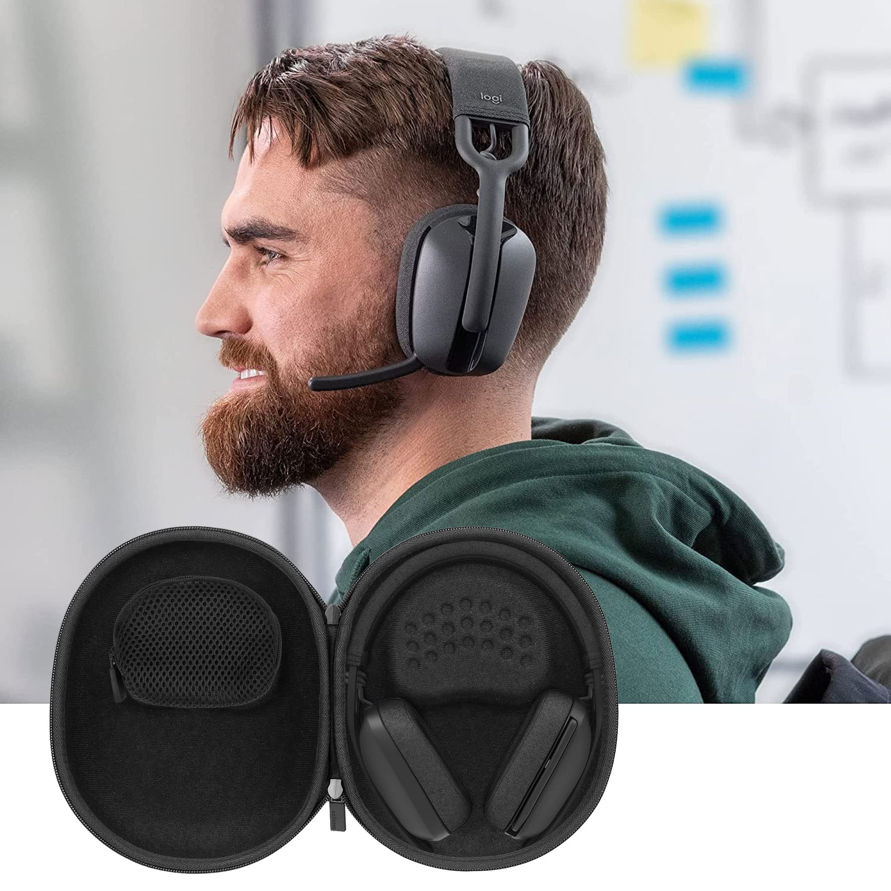 Aenllosi Hard Protective Carrying Case for Sennheiser HD 350BT & HD 450BT Wireless Bluetooth Headphones - Durable Travel Storage Case (Black) | Perfect for Travel, Commuting & Headphone Protection