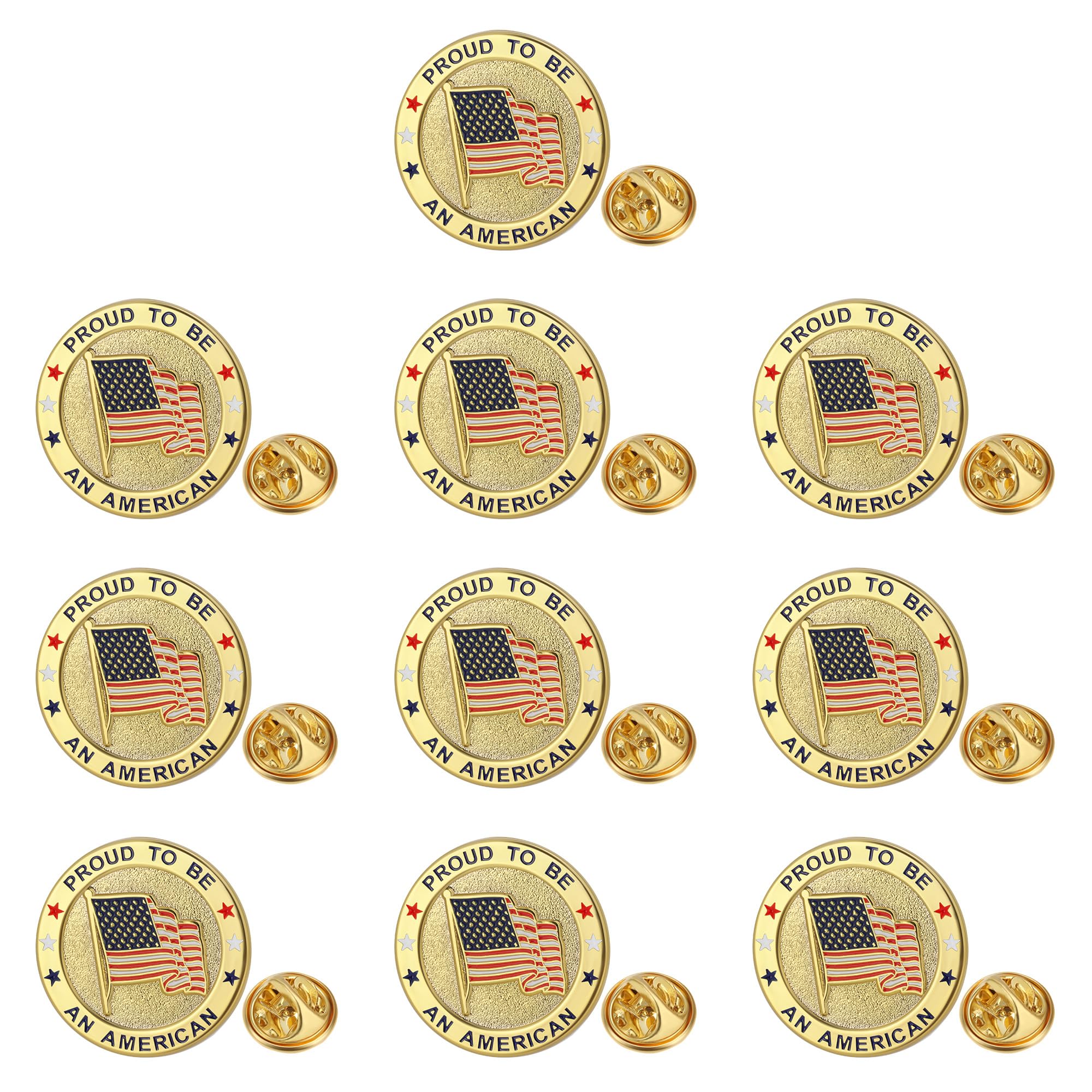 TONOS Exquisite American Flag Lapel Pin - Patriotic Stars and Stripes USA Flag Brooch for Men & Women | Perfect for Veterans Day, 4th of July, Political Events & Office Wear