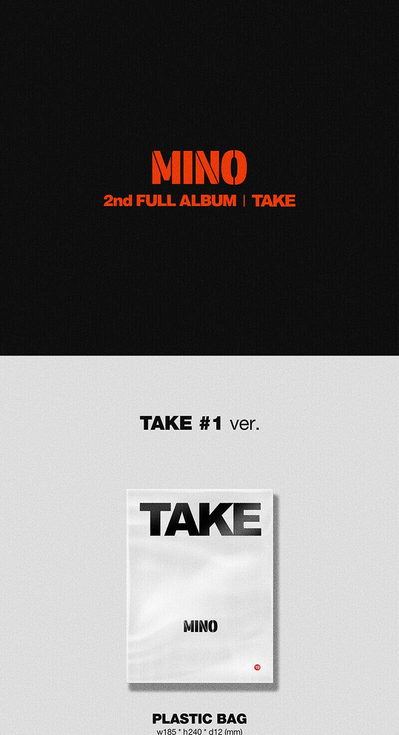 SONG MINO [TAKE] 2nd Album [TAKE #1] VER. 1 - K-POP CD with 116p Photo Book, Lyrics Book, Photo Card & Sticker - Sealed Collectors Edition for K-POP Fans & Music Lovers - Perfect for Gifts, Collections & K-POP Merch Displays