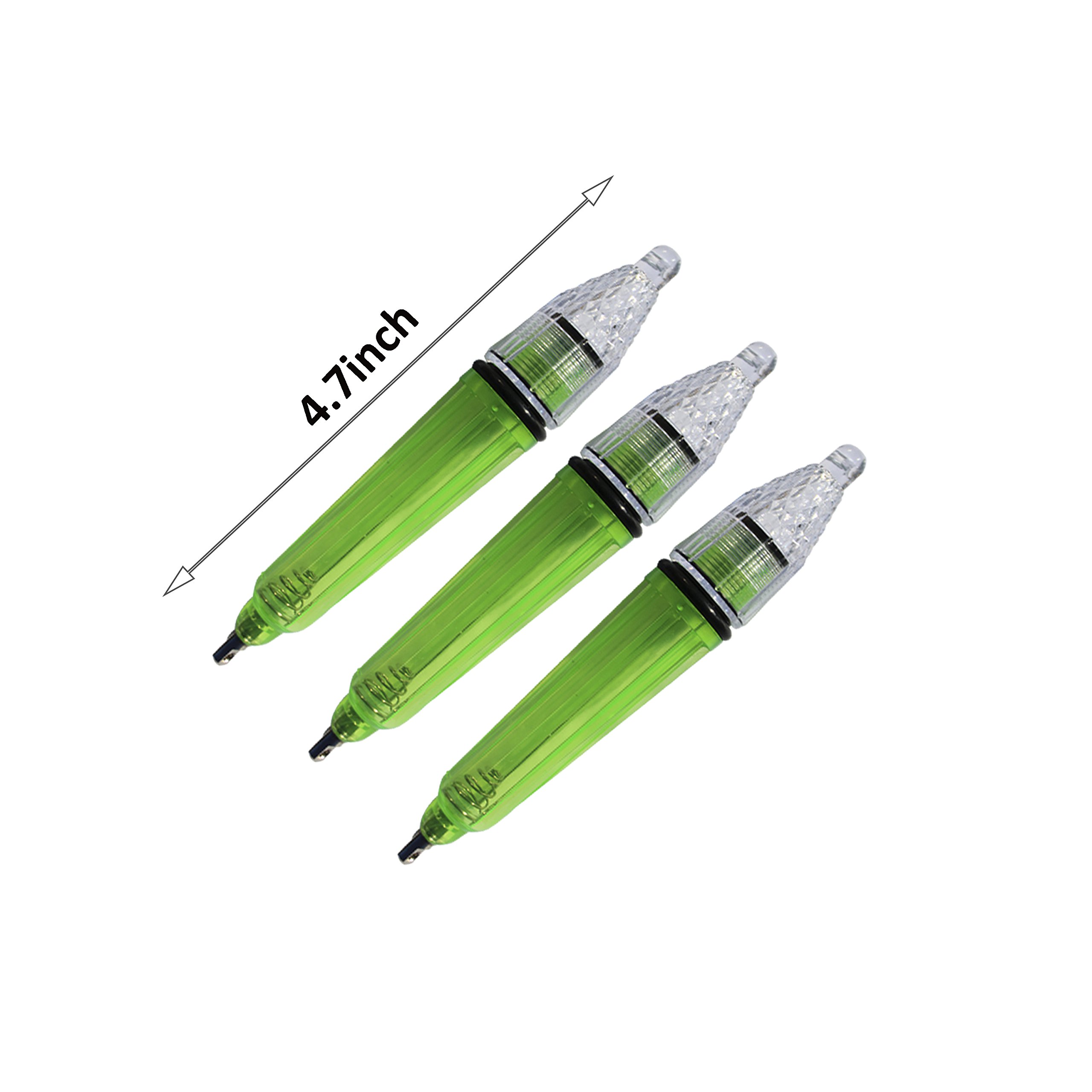 Deep Drop Underwater Fishing Light - Green LED Fishing Attractant Bait Lure, Waterproof Submersible Lamp for Night Fishing | Perfect for Deep Sea, Lake, and Pier Fishing at Night
