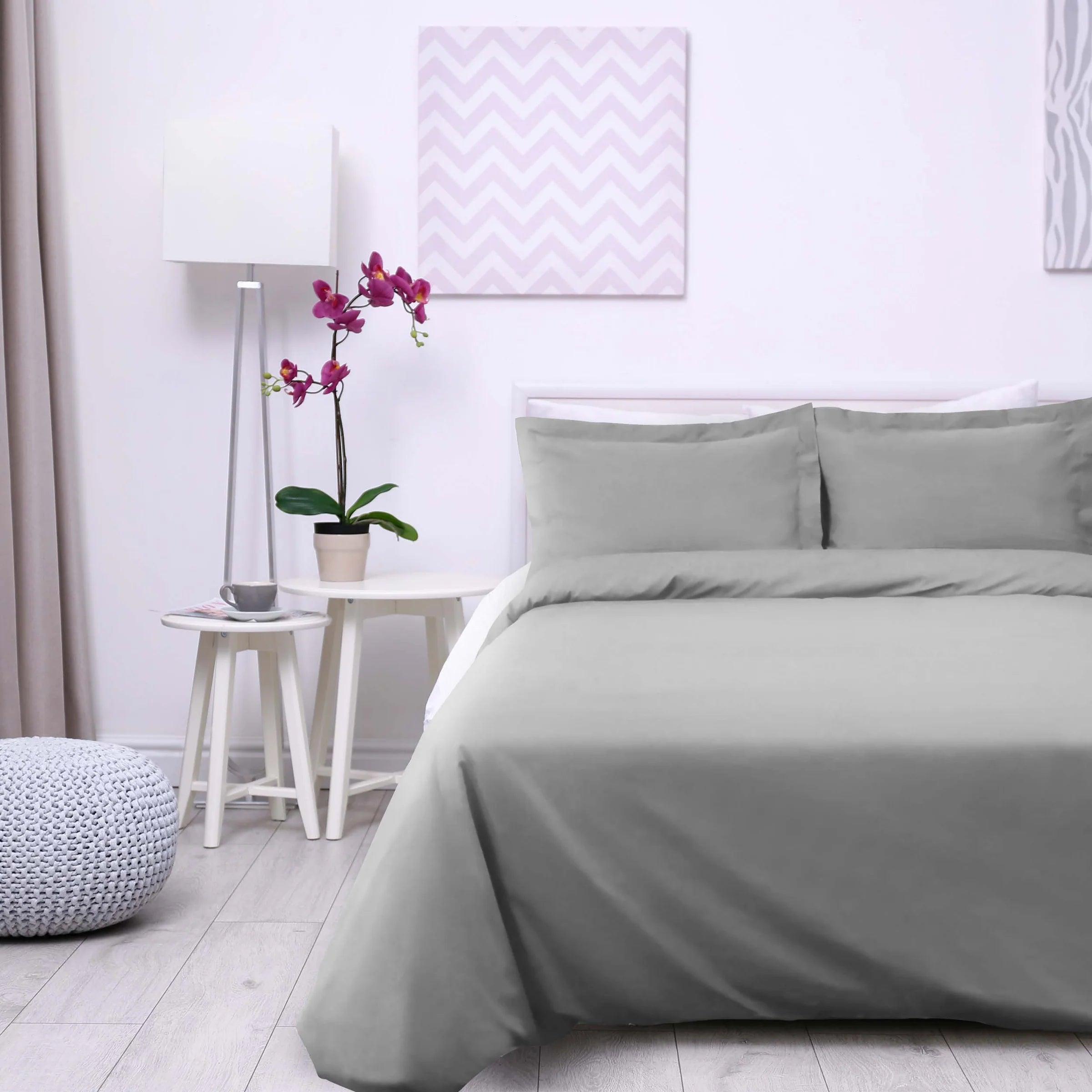 Premium 100% Cotton Percale Duvet Cover Set - Soft & Breathable Bedding for Modern & Traditional Bedrooms - Perfect for Home, Hotel, and Guest Room Decor