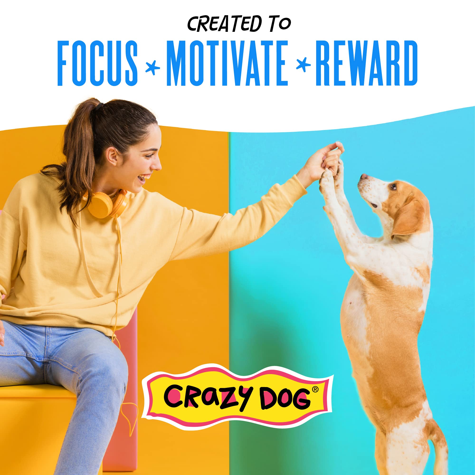 Crazy Dog Train-Me! Training Reward Mini Dog Treats 4oz - Healthy Soft Bites for Small & Medium Dogs - Perfect for Obedience Training, Behavior Rewards & Positive Reinforcement