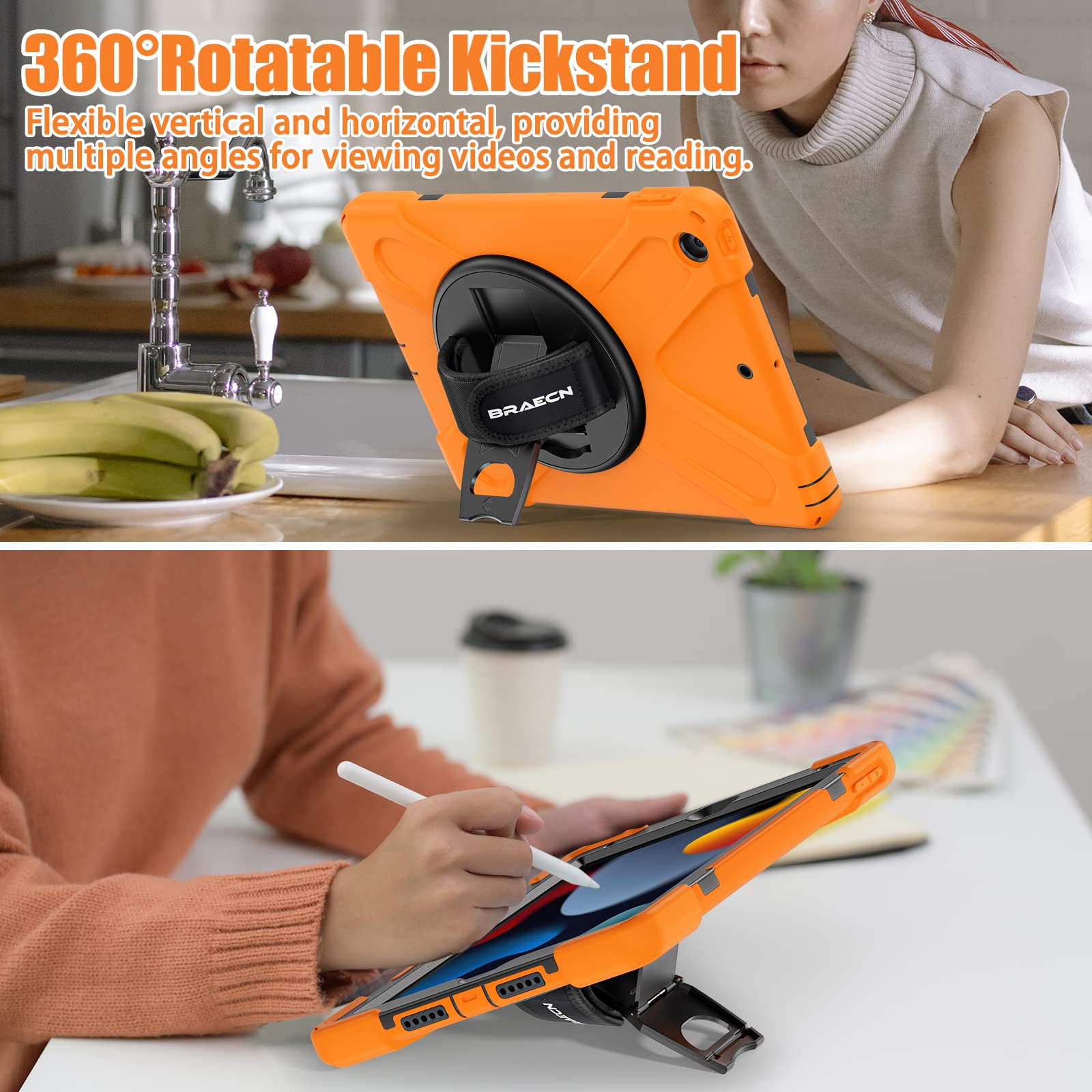 BRAECN Shockproof Protective Case for Apple iPad 9th/8th/7th Generation 10.2
