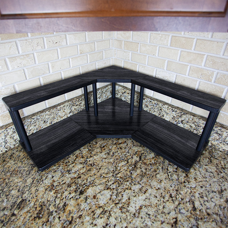 Dark Wood Themed Counter Caddies™ - Multiple Size Options for Kitchen, Bar & Office Organization | Stylish Storage Solution