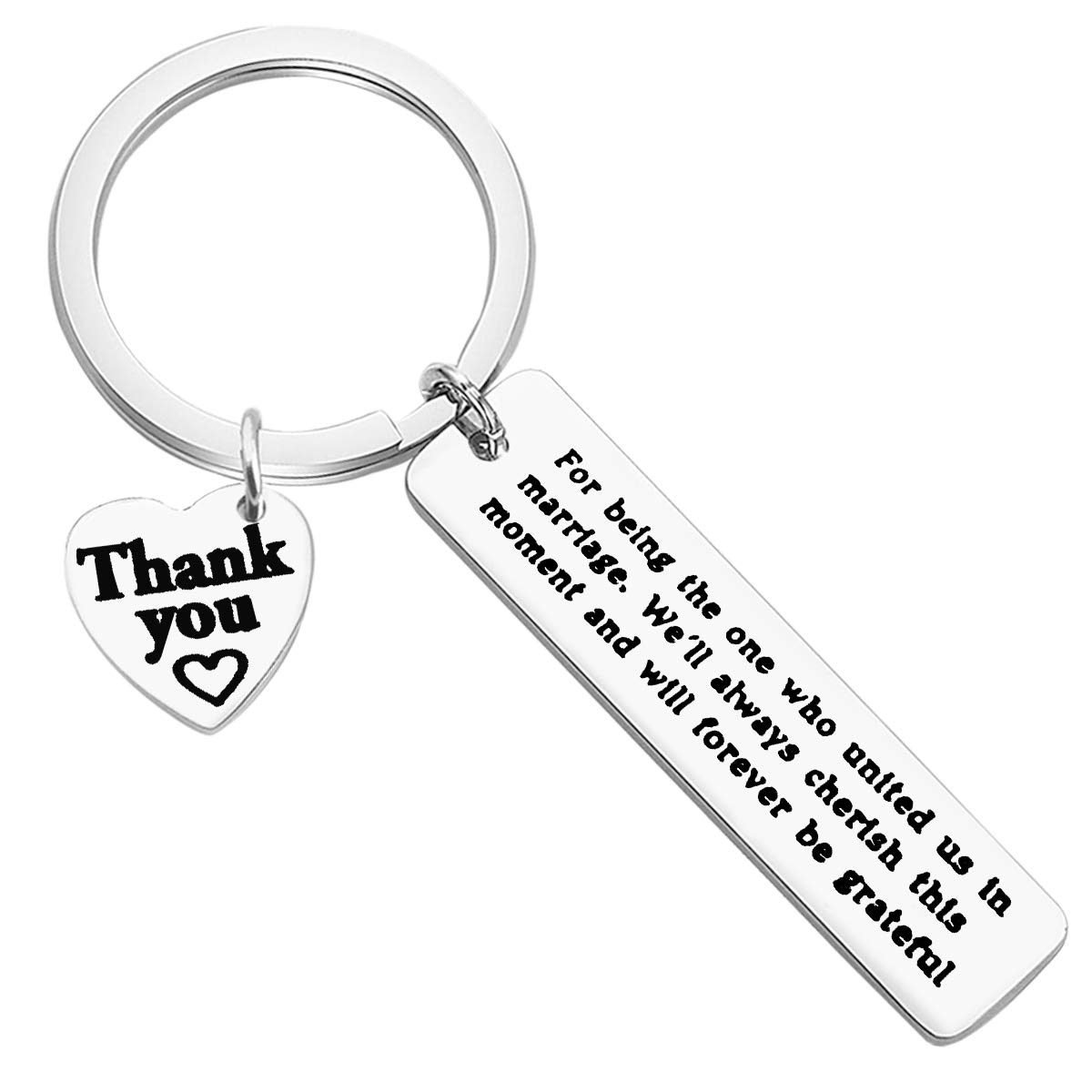 Wedding Officiant Keychain - Personalized Thank You Gift for Wedding Planner & Officiant - Perfect for Officiant Appreciation, Wedding Party Favors & Ceremony Keepsakes