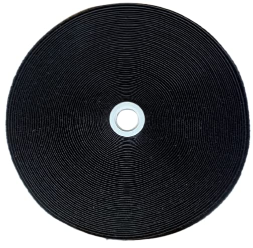 ImegaZ Heavy Duty Self-Adhesive Gum Tape Roll - 20mm x 25m Black - Strong Grip for Walls, Doors, Windows & Female Loop Fixing - Ideal for Home Repairs, DIY Projects & Office Use
