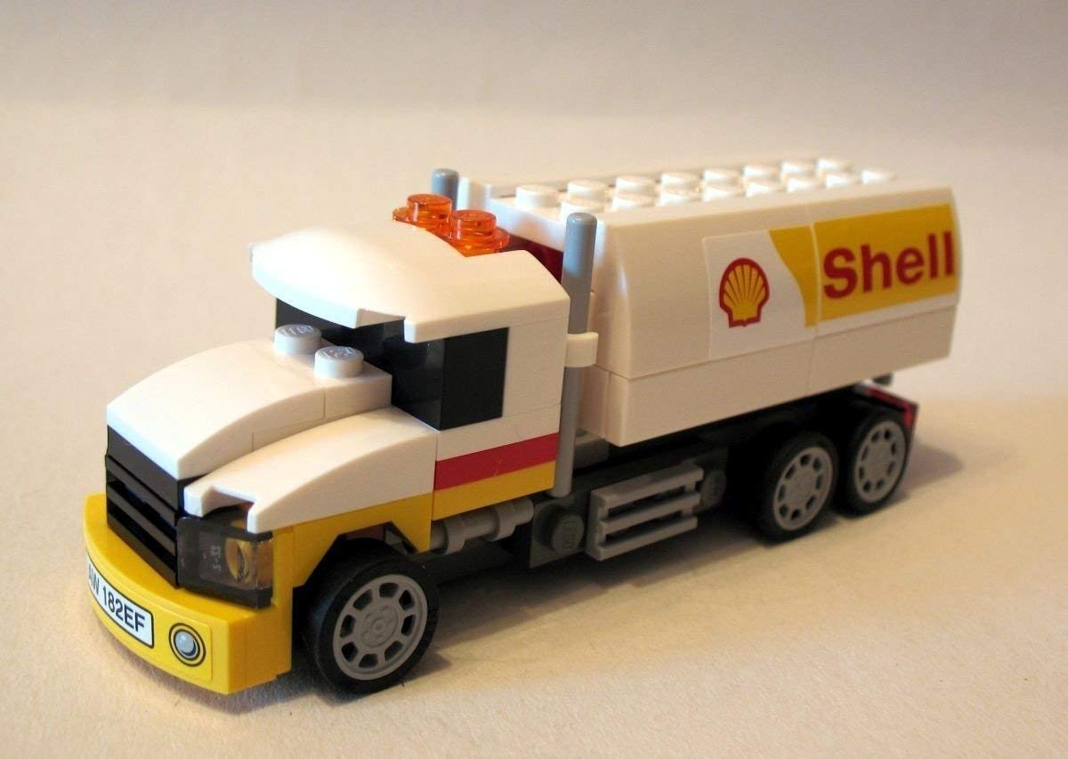 LEGO Shell V-Power Tanker Truck 40196 Limited Edition Building Set - Collectible Model Car for Adults & Kids, Perfect for Display & Gift Giving