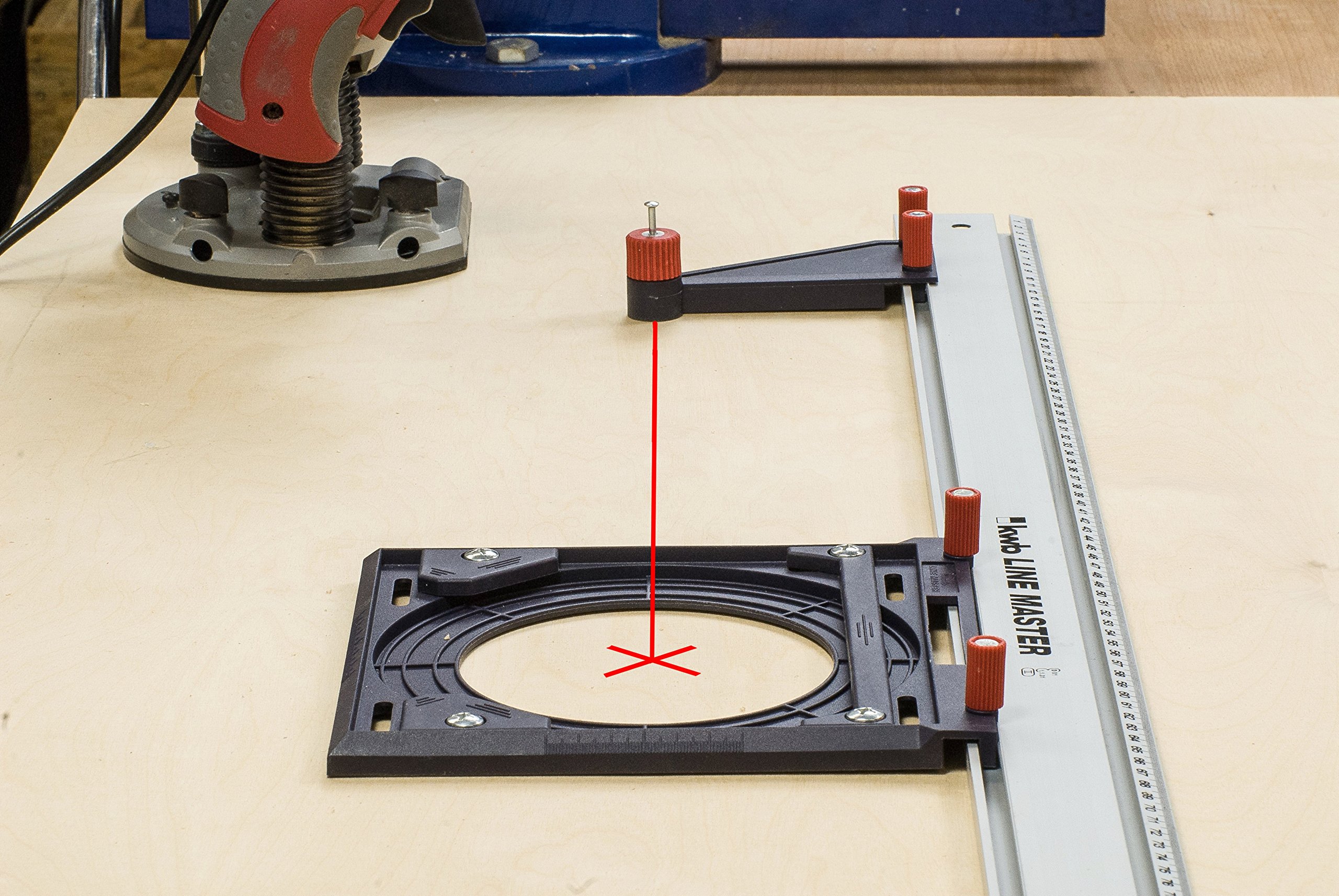 Line Master 783500 Router Guide - Precision Woodworking Tool for DIY Projects & Professional Carpentry | Perfect for Edge Trimming, Grooving & Template Routing