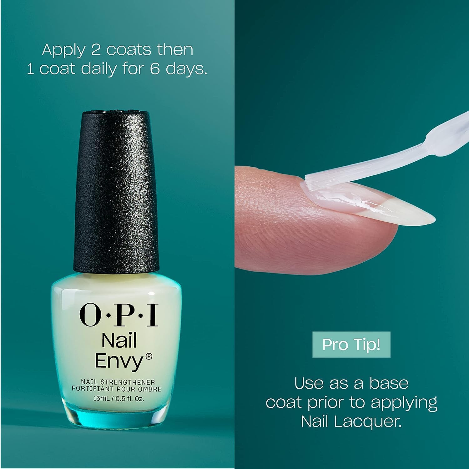 Nail Envy Nail Strengthener & Treatment - Tri-Flex Technology with Vitamins A, C, E, Biotin & Calcium | Fortifying Nail Care Solution for Stronger, Healthier Nails | Perfect for Brittle, Weak or Damaged Nails at Home or Salon