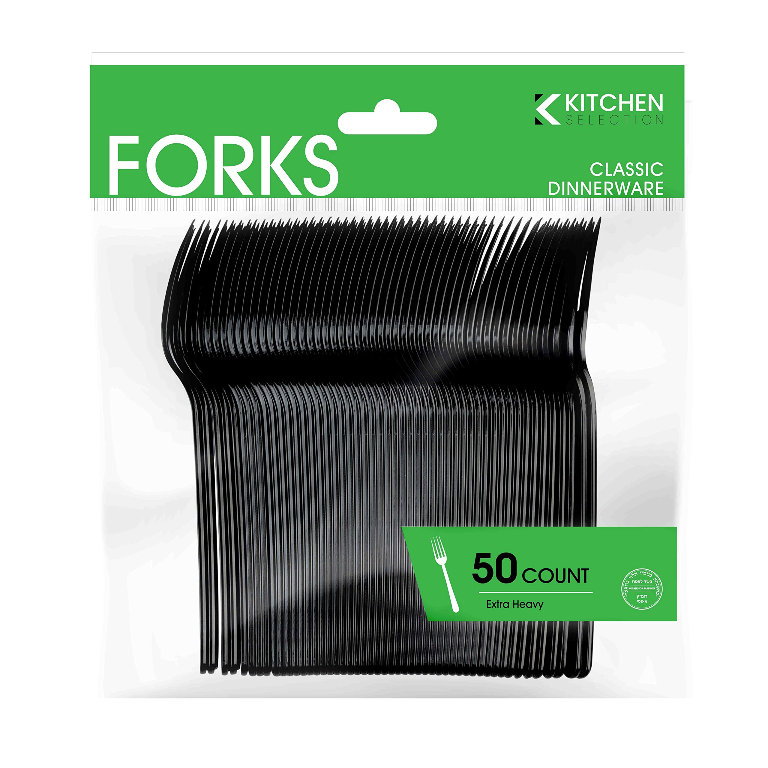 PlasticPro 200-Pack Heavy Duty Black Disposable Plastic Forks - Premium Plastic Cutlery Set for Parties, BBQs, Picnics & Catering Events