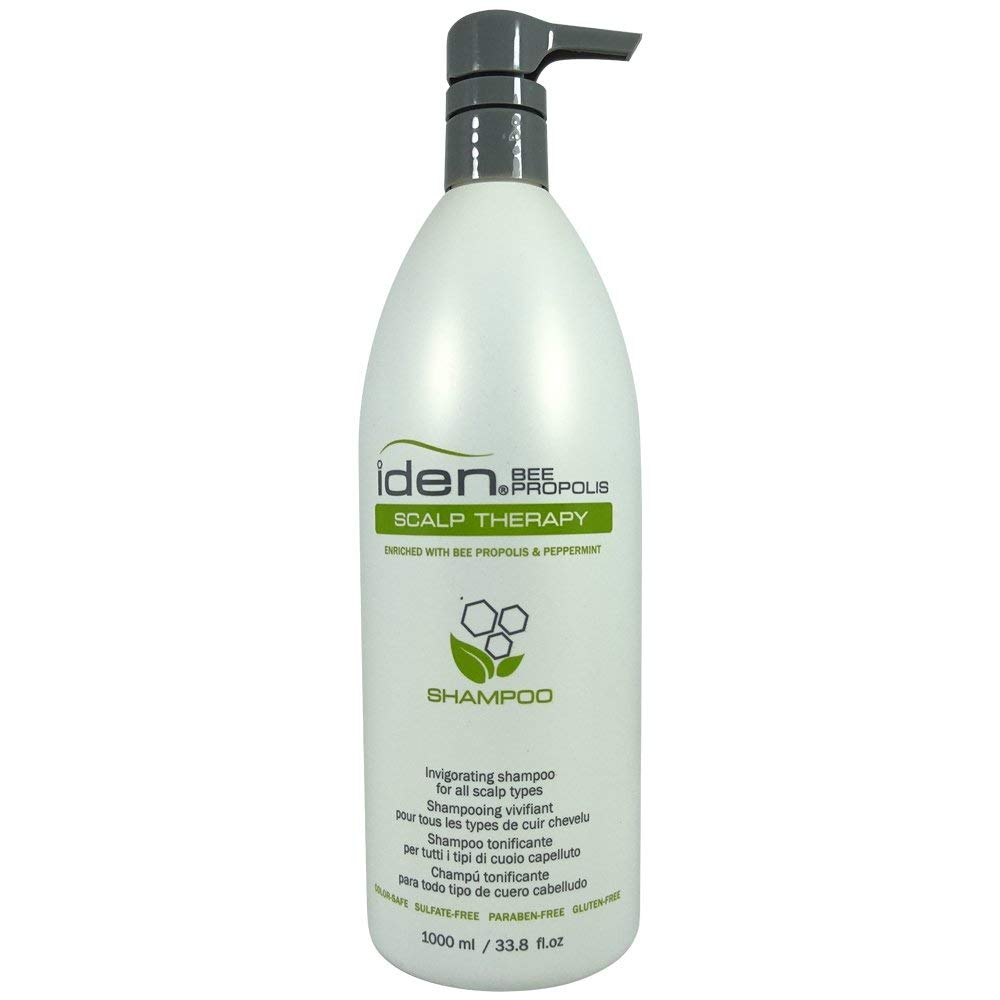 Iden Bee Propolis Scalp Therapy Shampoo for Dry, Itchy Scalp - 33.8 oz / 1000ml - Natural Hair Care with Antioxidants - Perfect for Daily Use & Scalp Treatment at Home