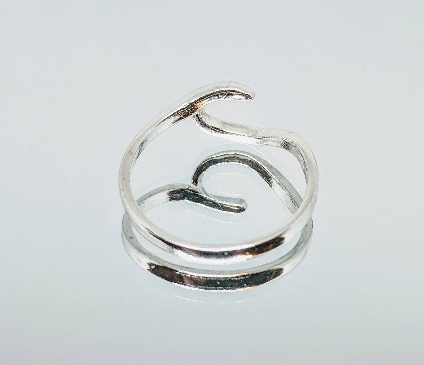 14K Solid Gold or Sterling Silver Freeform Ring Size 7 - DIY Jewelry Making, Fashion Statement Ring for Women - Perfect for Wedding, Engagement, or Everyday Wear
