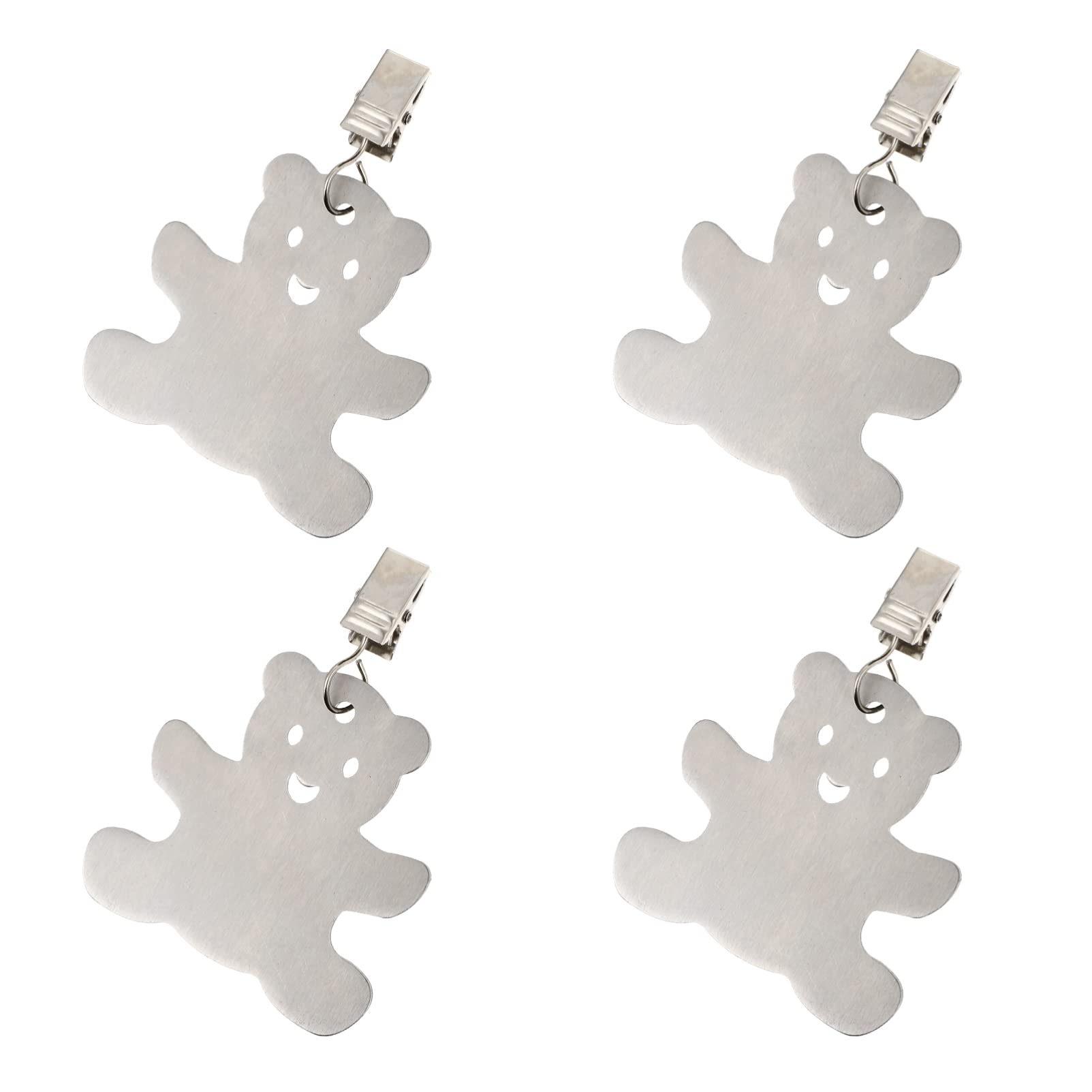 BESTonZON 4 Pack Stainless Steel Tablecloth Clips - Heavy Duty Outdoor Picnic Tablecloth Weights & Holders for Windproof Secure Grip - Perfect for Picnics, BBQs, Camping and Outdoor Dining