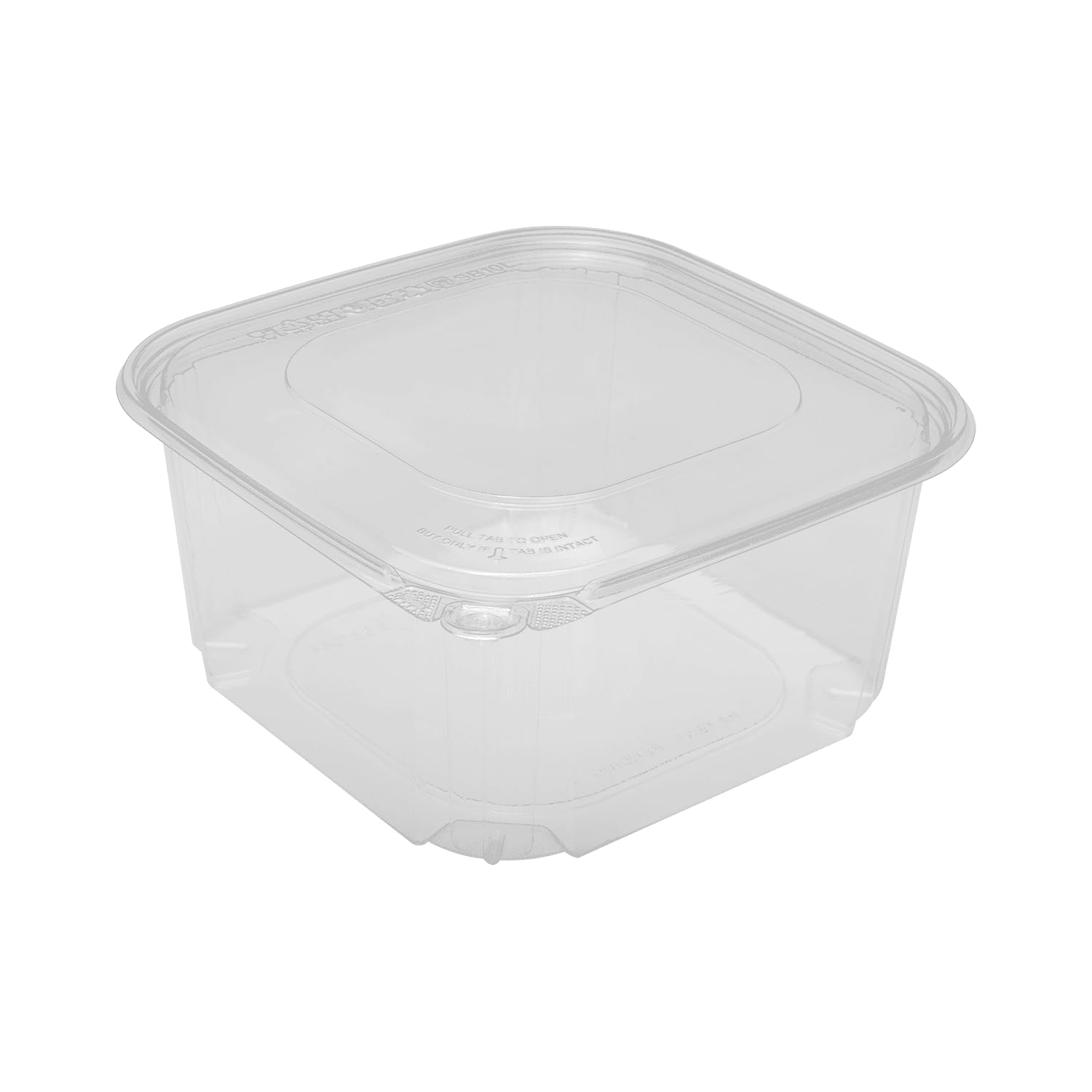 64oz - 120 ct PET Tamper Proof Square Deli Containers with Flat Lids | Stackable Clear Food Storage Containers for Kitchen, Meal Prep, Dog Treats | Freezer Safe & Recyclable | Perfect for Restaurants, Catering & Home Organization