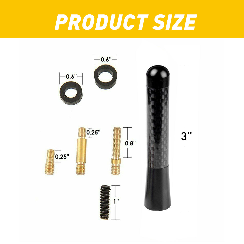 Universal Black Antenna Toppers - Waterproof PVC Rubber Car Antenna Cover for Vehicles - Perfect for Trucks, SUVs, and Classic Cars