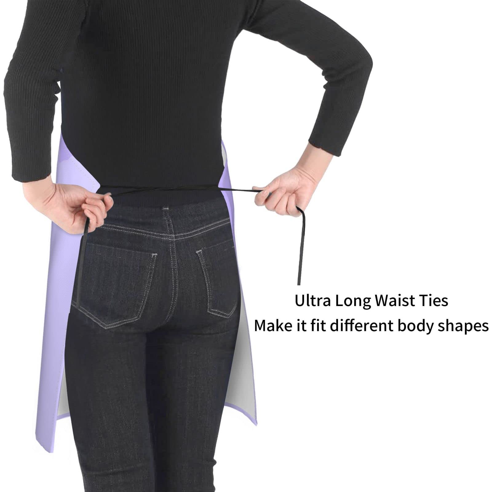 Purple Alzheimer Awareness Apron - Adjustable with Pockets for Cooking & Gardening