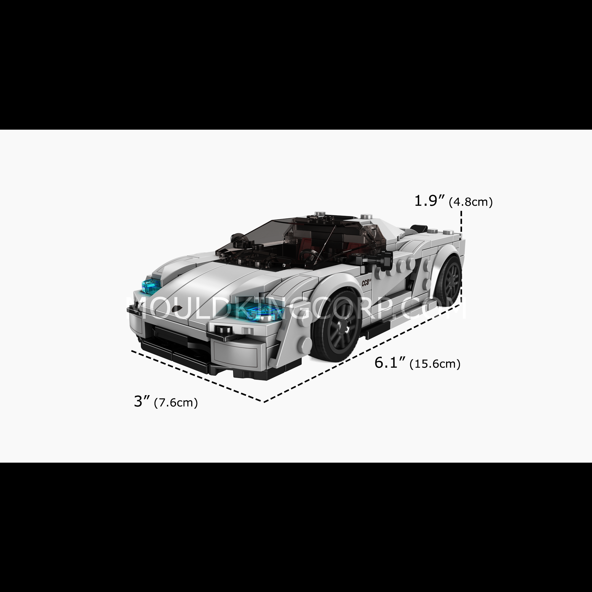 Mould King 27070 C850 Super Car Model Building Set - 388 Pcs STEM Toy for Kids & Adults | Creative DIY Construction Kit for Birthday Gifts & Home Decoration