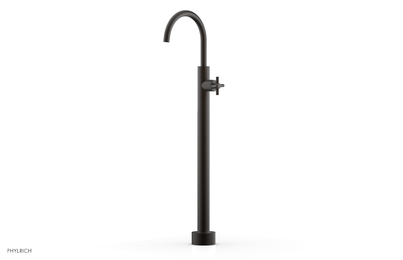 BASIC Tall Floor Mount Tub Filler with Cross Handle - D131 44 02 - Perfect for Modern Bathroom Renovations and Spa-Like Showers