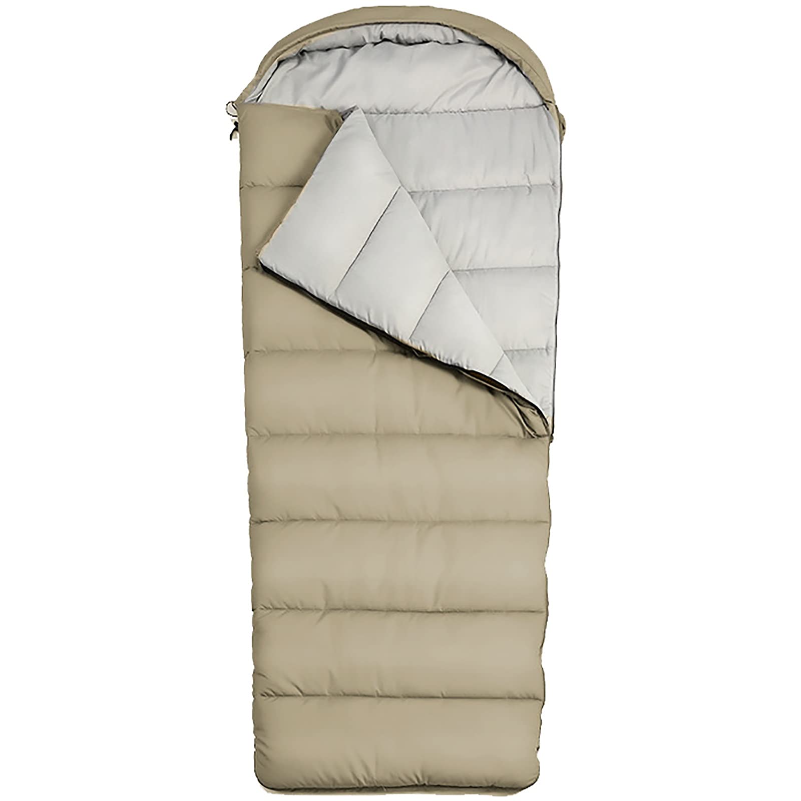 **HttKse Waterproof Camping Sleeping Bag for Adults - Thickened Envelope Design, Easy to Store & Carry (Khaki, 220x75cm) - Perfect for Hiking, Backpacking & Outdoor Adventures**