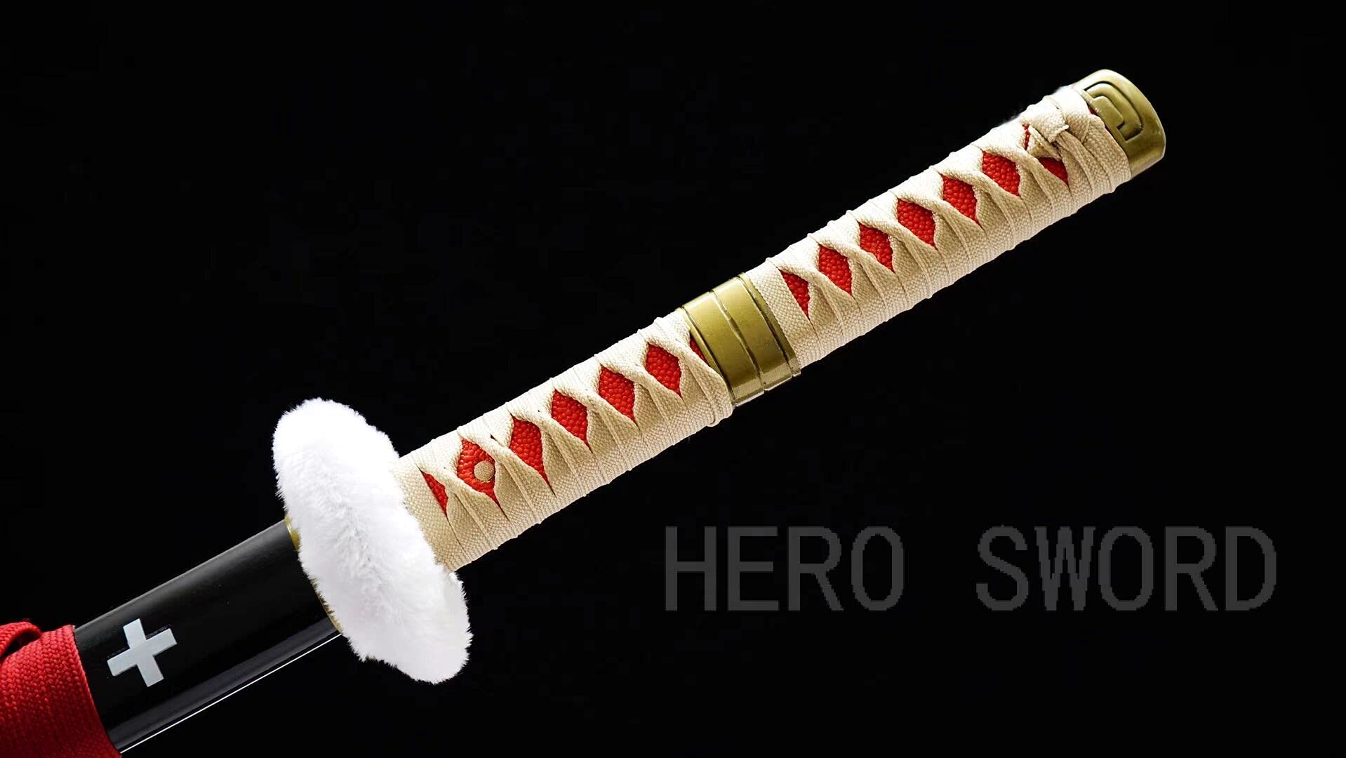 HERO SWORD Handmade One Piece Roronoa Zoro Katana - Japanese Anime Cosplay Samurai Sword with Purple Blade | Perfect Gift for Men & Women | Ideal for Cosplay, Collecting, and Home Decoration