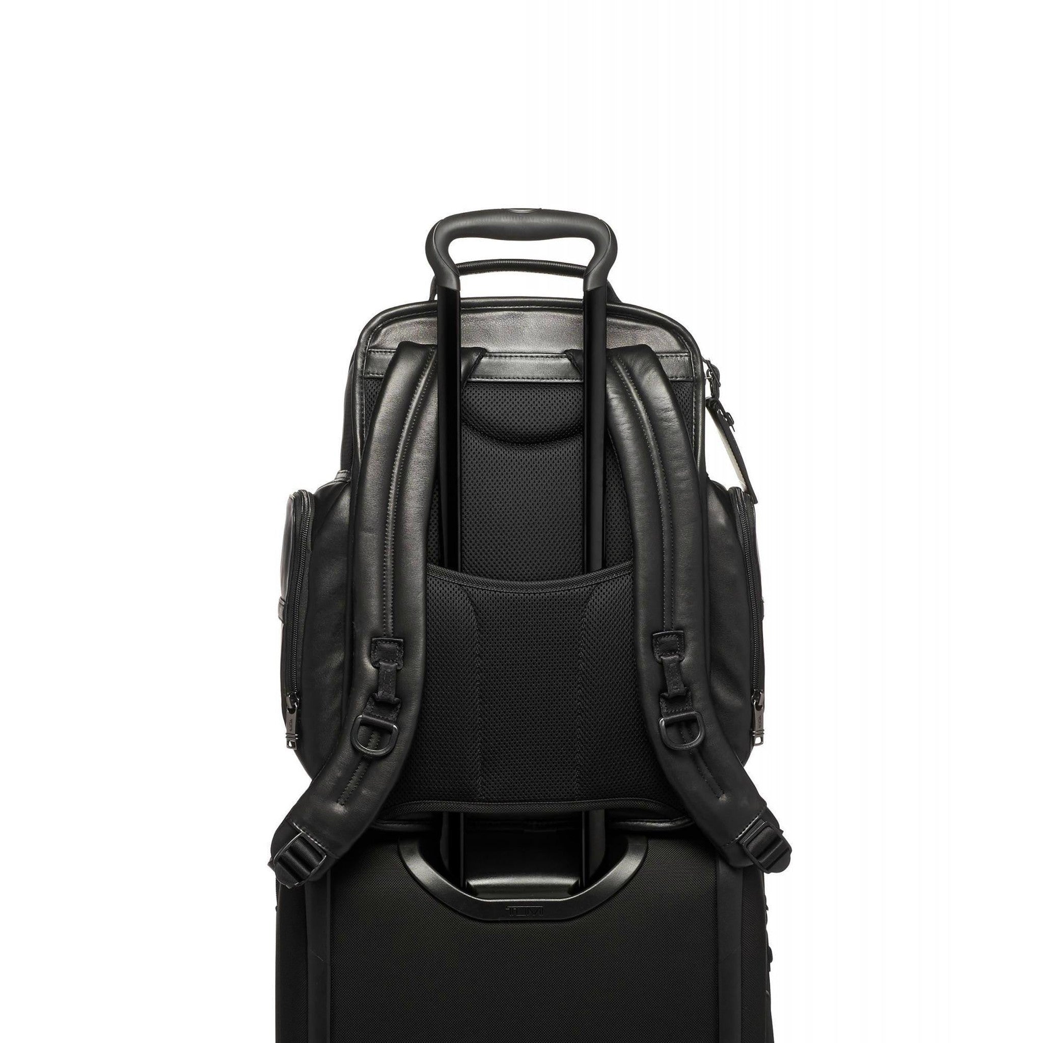 TUMI Alpha 3 Leather Briefcase for Business Professionals - Durable Laptop Bag for Work, Travel & Office Commute