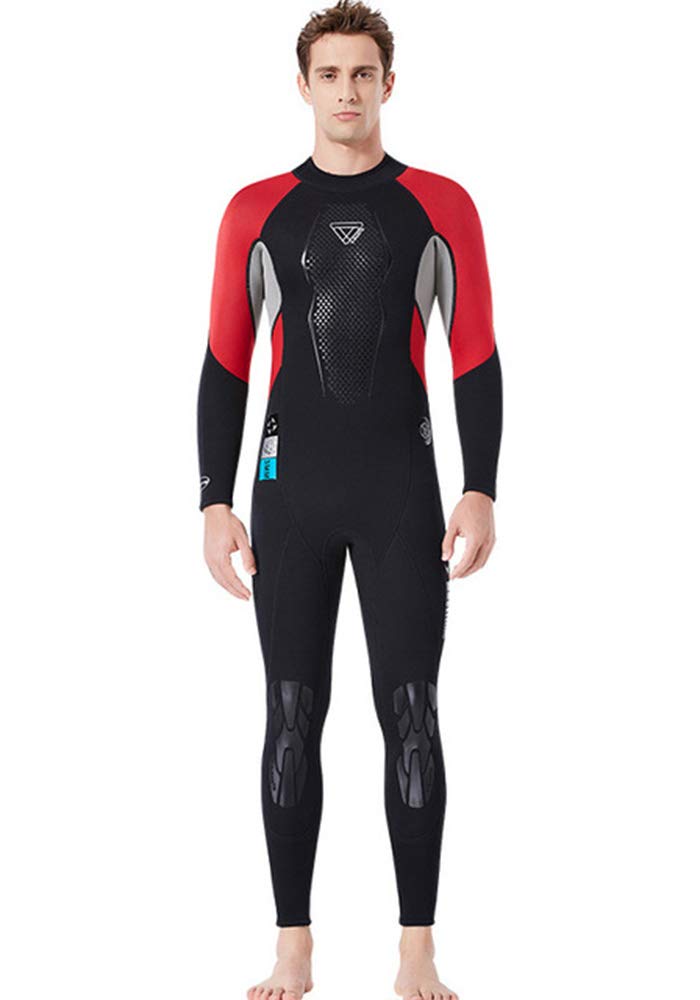 3mm Neoprene Wetsuit for Men - Full Body UV Protection Back Zip Surfing & Diving Suit | Warm Swimming, Water Sports & Cold Water Sailing Gear | Perfect for Surfing, Scuba Diving, Snorkeling & Winter Water Activities