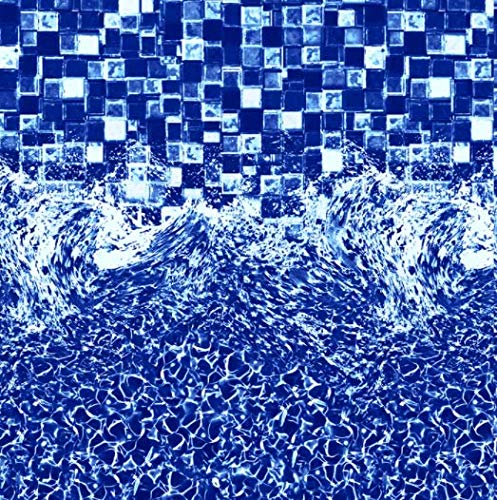 Premium Beaded Pool Liner for Above Ground Pools - Round & Oval Sizes (15', 18', 21', 24', 27', 15'x24', 15'x30', 18'x33') - HD Patterns & Durable Material - Perfect for Backyard Swimming & Summer Relaxation (21' Round, Glimmerglass Design)