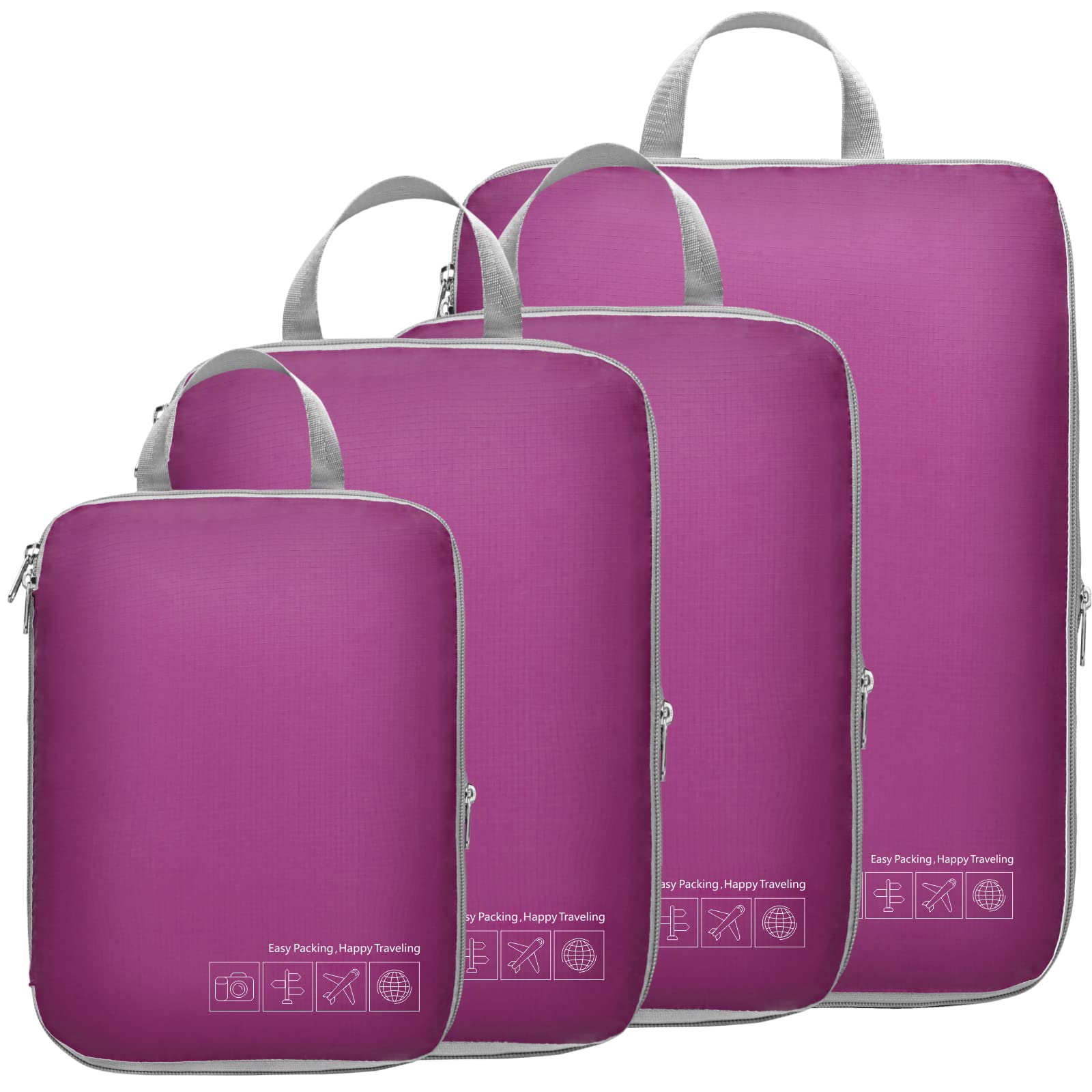 Cambond Compression Packing Cubes for Travel - 6-Piece Luggage Organizer Set with Waterproof Fabric | Perfect for Carry-On Suitcases, Business Trips & Vacation Packing | Space-Saving Travel Essentials for Women & Men