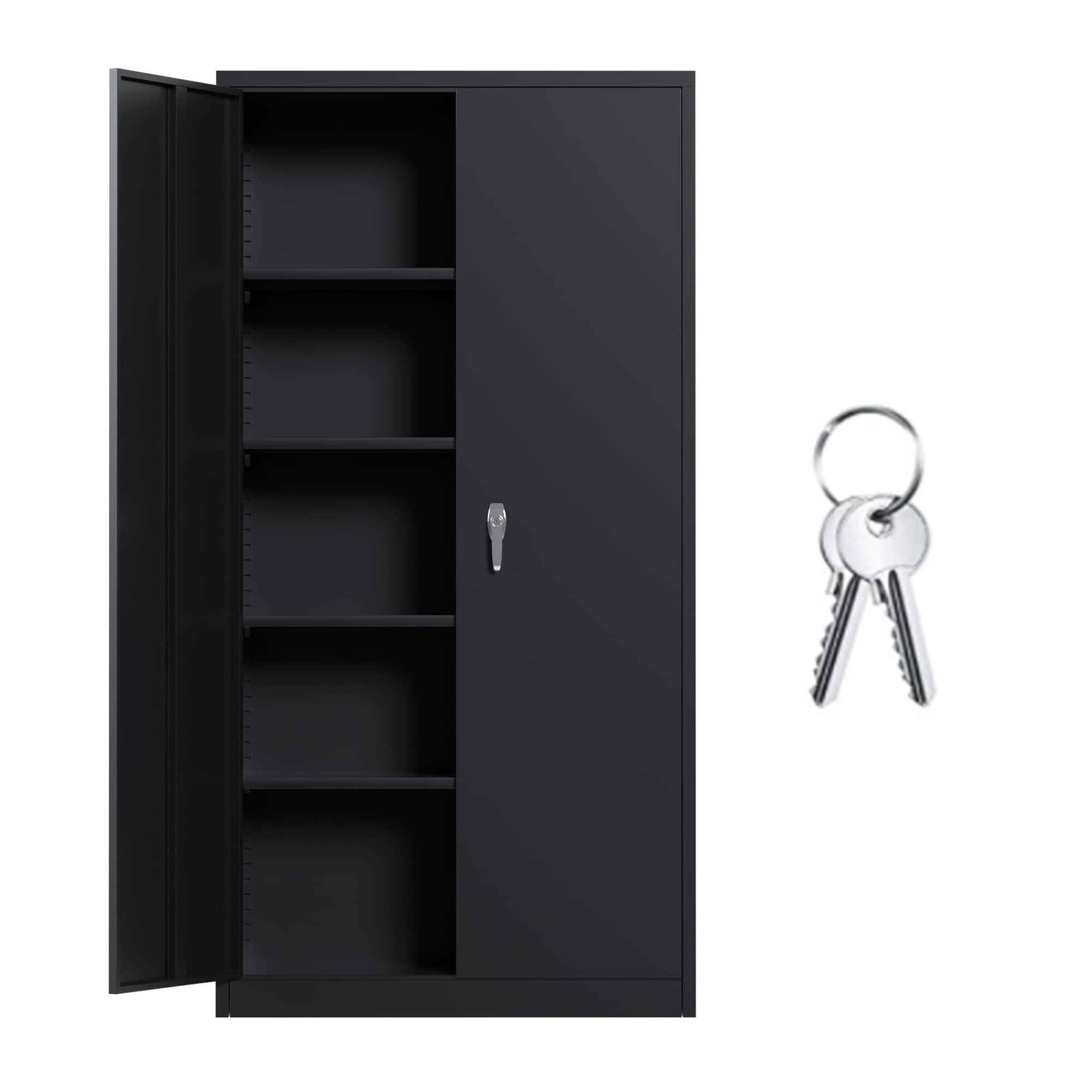Aobabo Heavy Duty Metal Storage Cabinet with Locking Doors & Adjustable Shelves - Steel Garage Storage Organizer for Office, Classroom, Warehouse & Home Organization