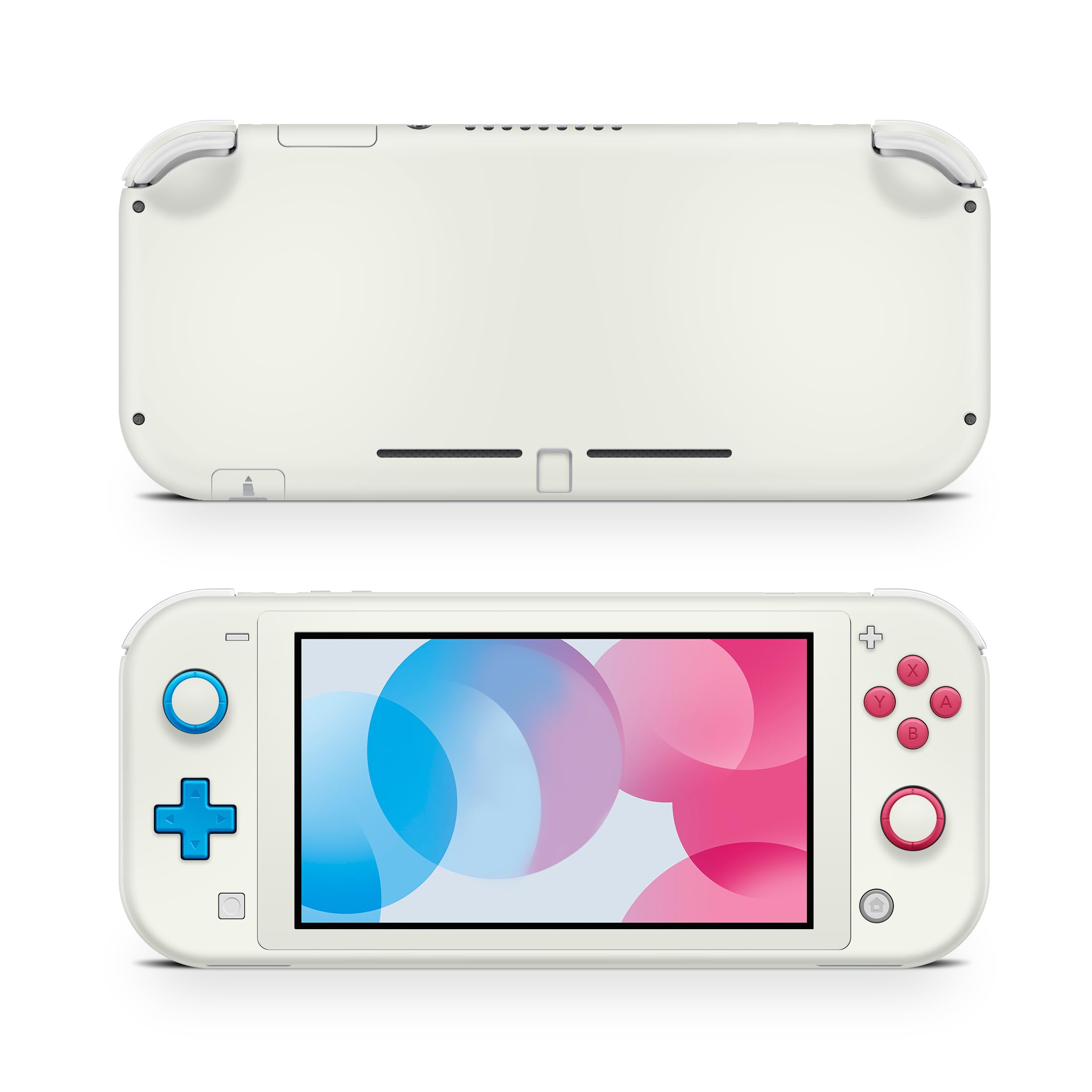 ZOOMHITSKINS Nintendo Switch Lite Skins - Glitter & Solid Color Vinyl Skins (White/Beige) | 3M Durable Material, Easy to Install | Perfect for Gaming Protection & Customization | Made in USA