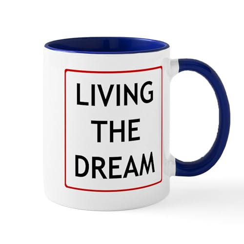 White/Navy Inside - Living The Dream Mug