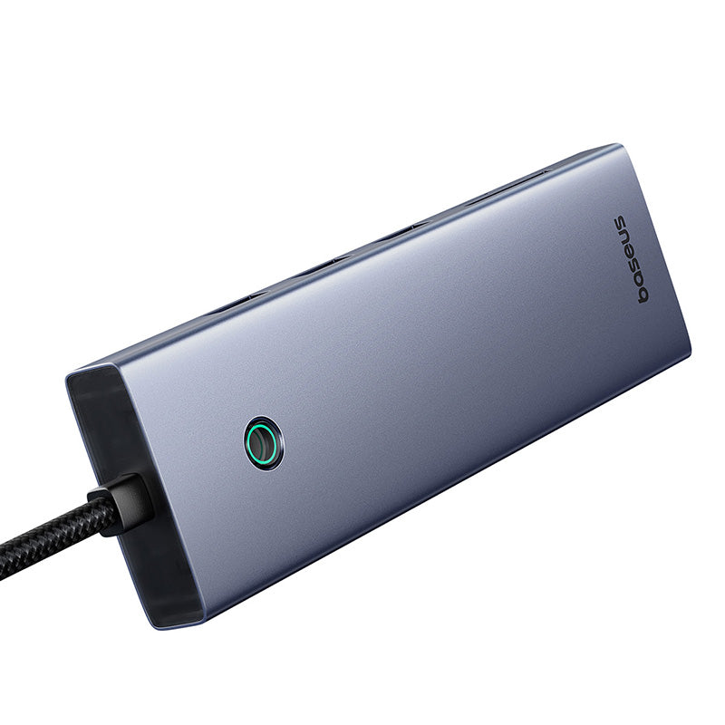 Baseus 10-in-1 USB C Hub Adapter with HDMI, USB 3.0, VGA, Ethernet, PD Charging, SD Card Reader & 3.5mm Audio - Space Gray - Perfect for MacBook Pro/Air, iPad Pro & USB-C Laptops