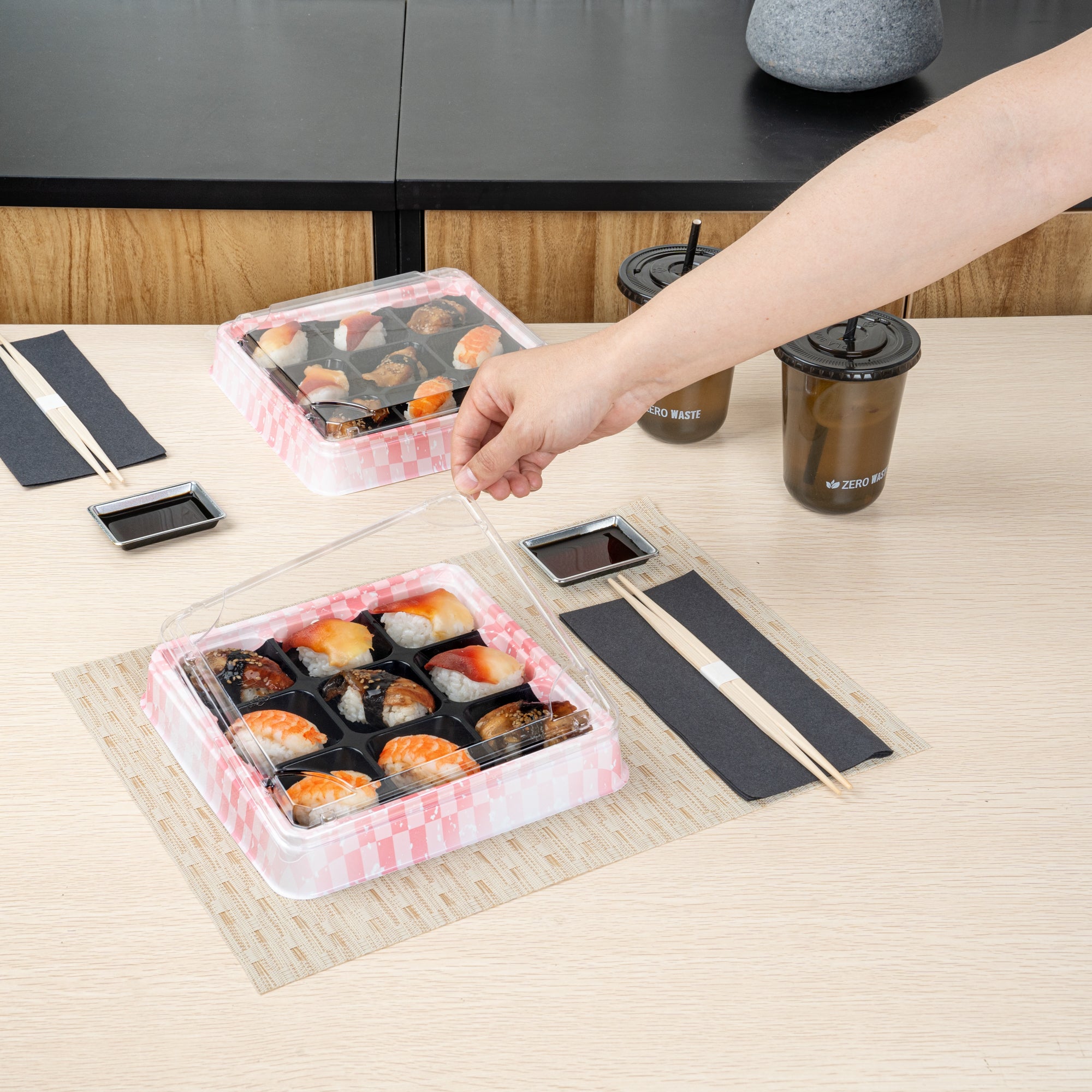 Bento Tek Square Clear Plastic Lids - 50 Pack for 17 oz Bento Boxes | Airtight Food Storage | Perfect for Meal Prep, School Lunches & Office Snacks