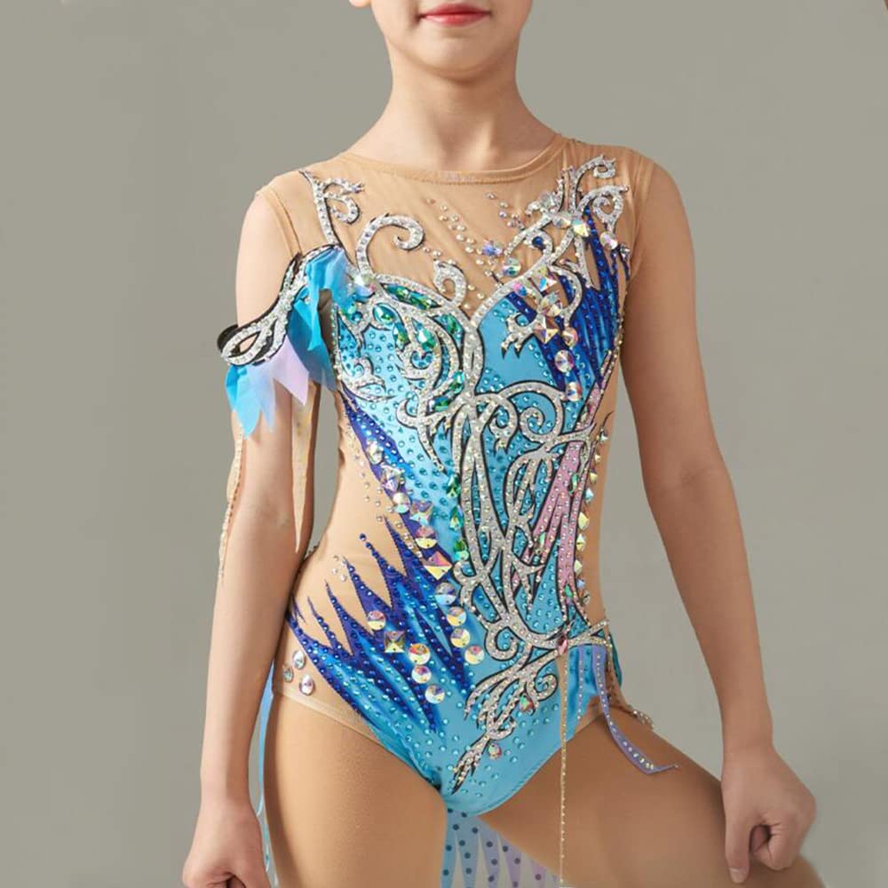LIUHUO Women's & Girls' Rhythmic Gymnastics Leotard - Ballet Performance & Training Outfit for Dance Competitions, Recitals, and Practice