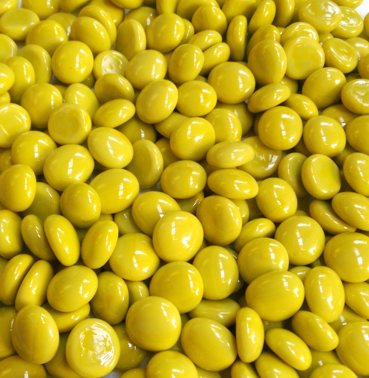 2 Lb - Opal Lime Yellow Glass Gems - Vase Fillers for Floral Arrangements, Wedding Centerpieces, Home Decor & Aquarium Landscaping