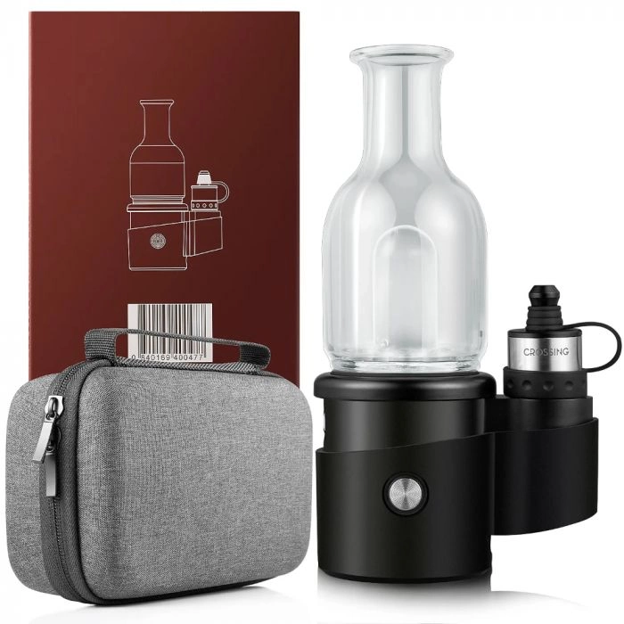 Crossing Core 2.0 Electric Dab Rig Kit with Free Dab Pen - Portable E-Rig for Concentrates | Perfect for Home Use & Travel | Wax Vaporizer for Smooth Dabbing Experience