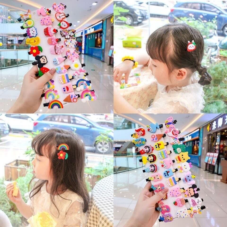 50-Piece Snowpearl Hair Accessories Combo - Mini Rubber Bands, Bobby Pins, Hair Beads, Cartoon Clips & Bunny Hair Ties for Women & Girls - Perfect for School, Parties & Daily Styling