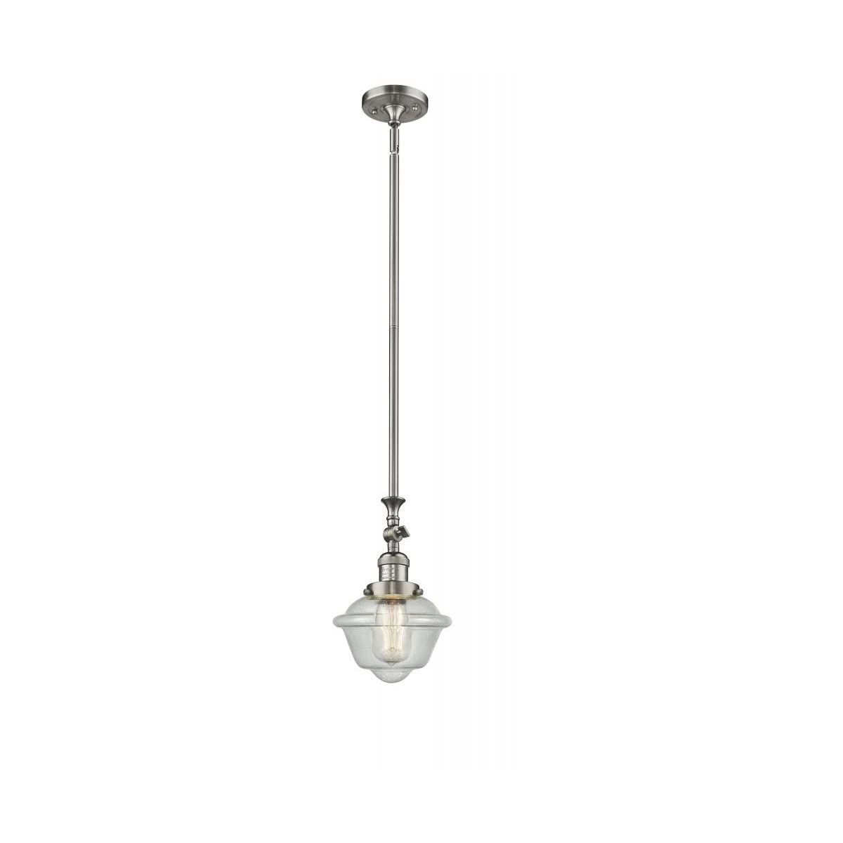 Innovations 206-SN-G534-LED 1-Light Vintage Dimmable LED Mini Pendant Light Fixture in Brushed Satin Nickel - Perfect for Kitchen Island, Dining Room, or Bar Counter Lighting